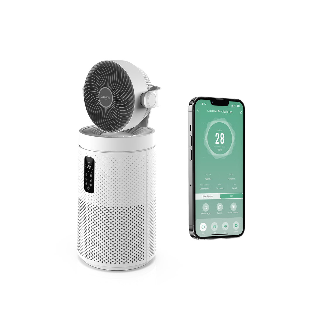 Hava Temizleyici | Akıllı Mobil Kontrol, Hepa 13, Fanlı, Wifi, 390 CADR, UVC, Sessiz (X7422)