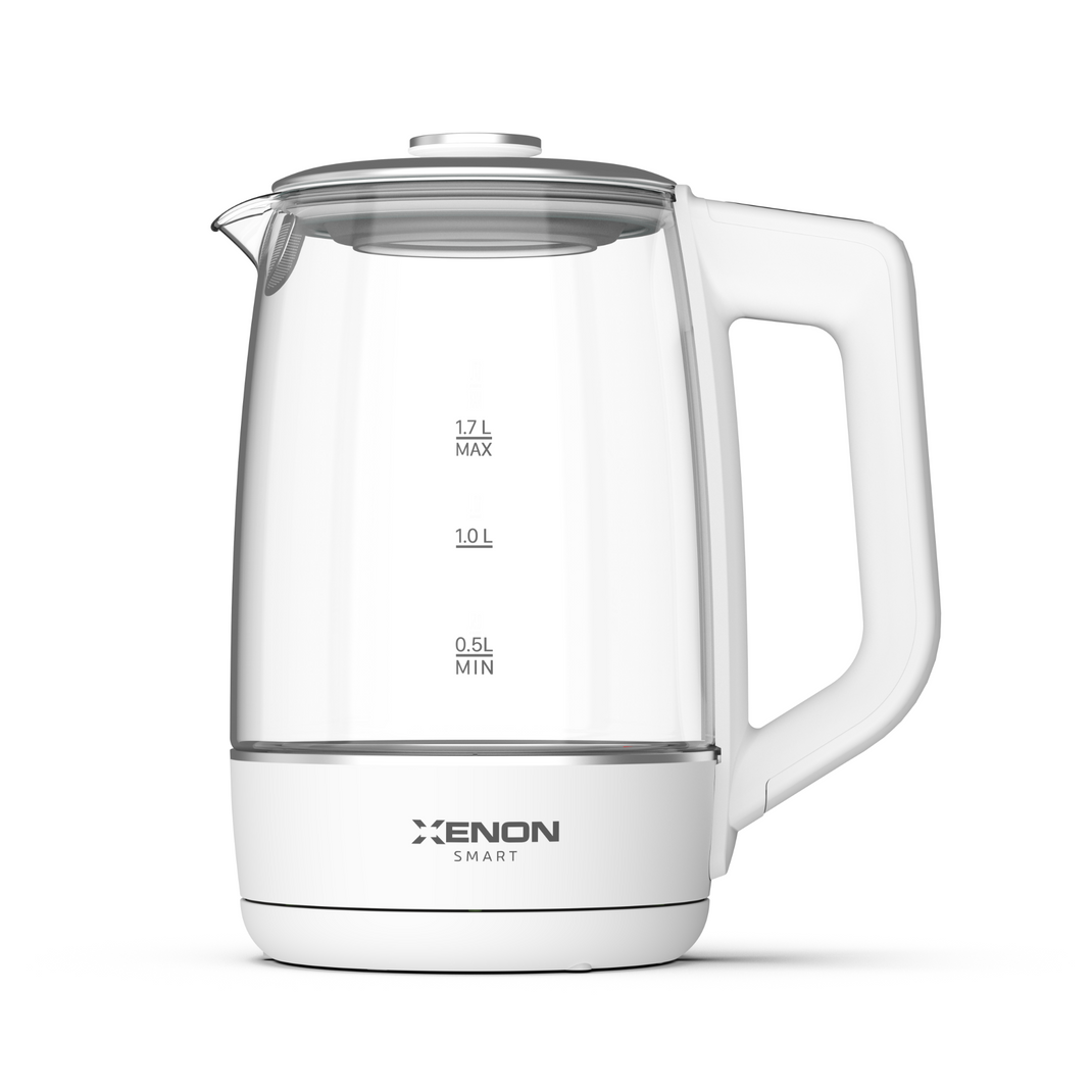 Akıllı Kettle | 2200W, 1.7 Litre, Mobil Kontrol, Sesli Asistan, Akıllı Cam Su Isıtıcı, Beyaz (X7103)