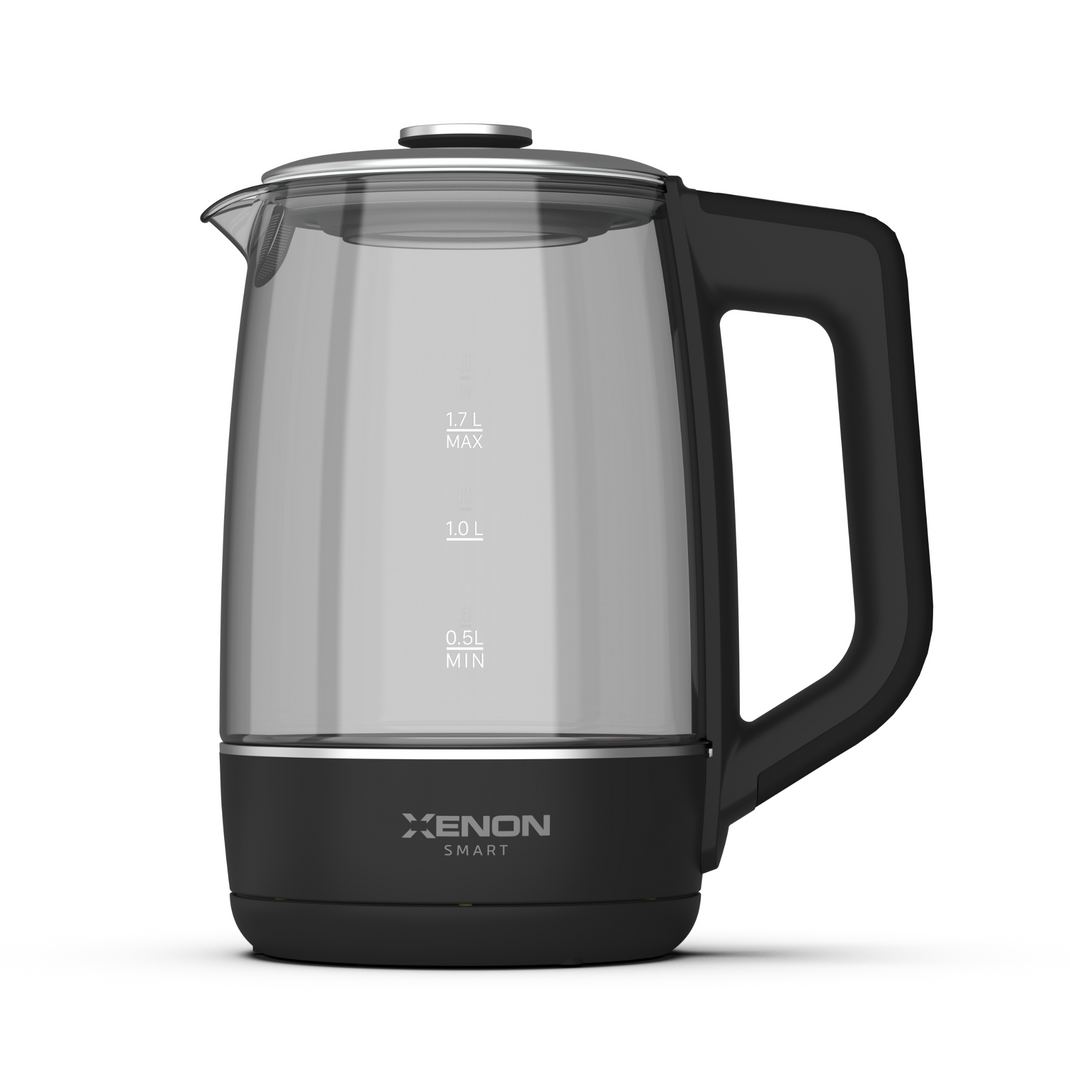 Akıllı Kettle | 2200W, 1.7 Litre, Mobil Kontrol, Sesli Asistan, Akıllı Cam Su Isıtıcı, Siyah (X7103)
