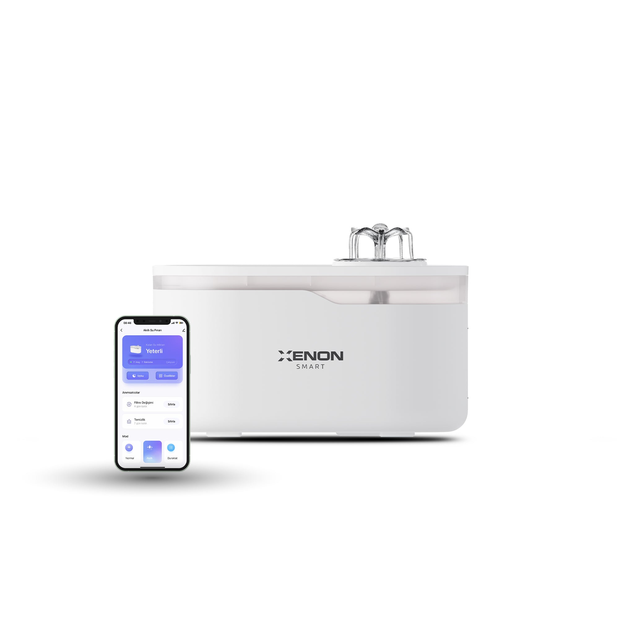 Beyaz Akıllı Su Pınarı | Xenon Smart