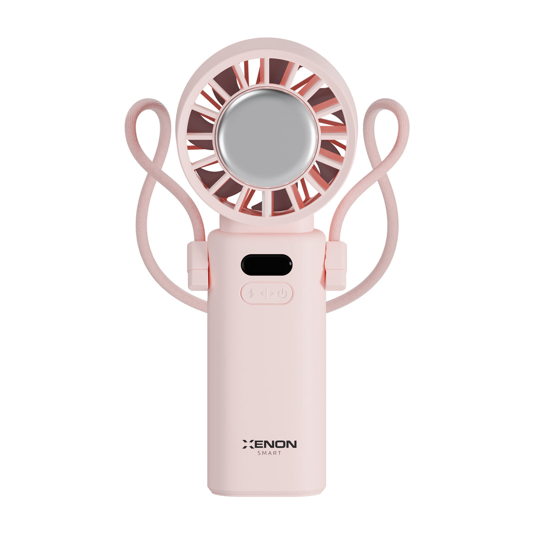 El Vantilatörü | Peltier Soğutma, 100 Kademe, 3600mAh, 8300 RPM, USB-C, Askılı, Pembe (X6111)