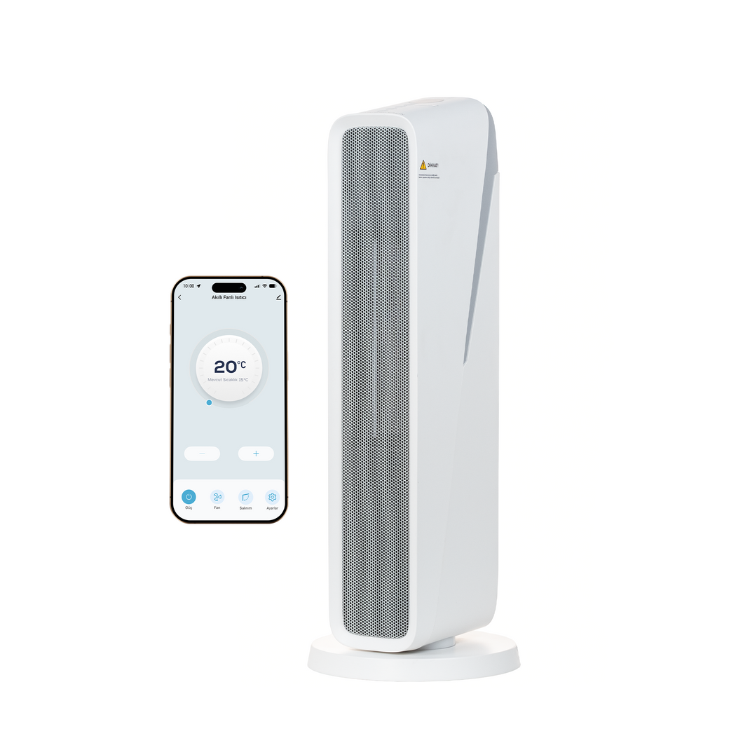 Fanlı Isıtıcı | 2000W, Mobil Kontrol, Kule Tipi, Güvenlikli, 3 Kademeli, Akıllı Isıtıcı (X7440)