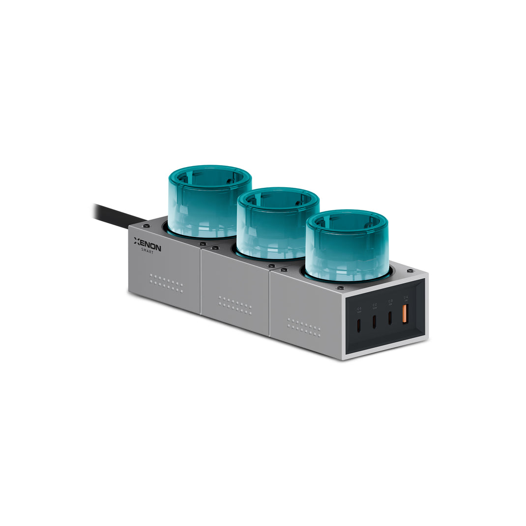 Masaüstü Priz Hızlı Şarj İstasyonu 7 in 1 | 4000W AC, 140W 3xUSB-C, 1 USB-A, 100W Type-C Kablo (X6424)