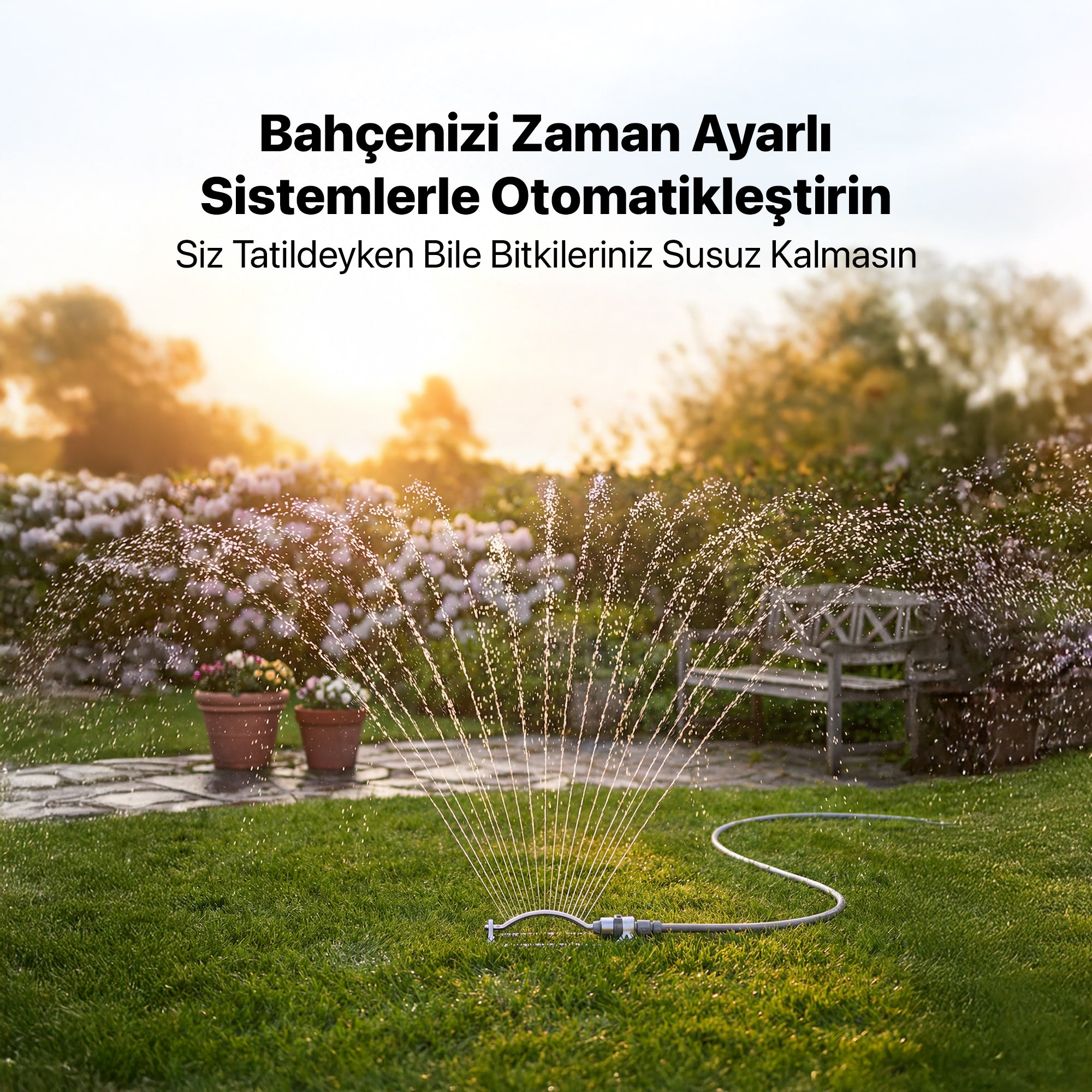 Akıllı Bahçe Sulama Vana Seti | Wi-Fi Mobil Kontrol, Periyodik Sulama, Dijital Su Yönetimi