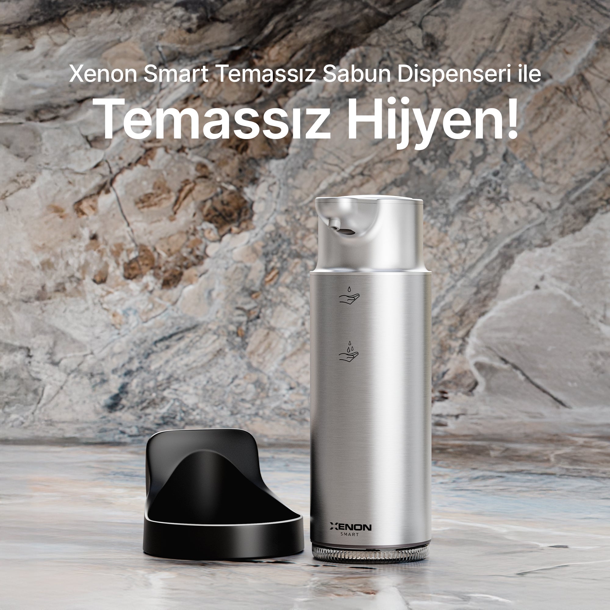 Otomatik Sensörlü Sabun Dispenseri Gri