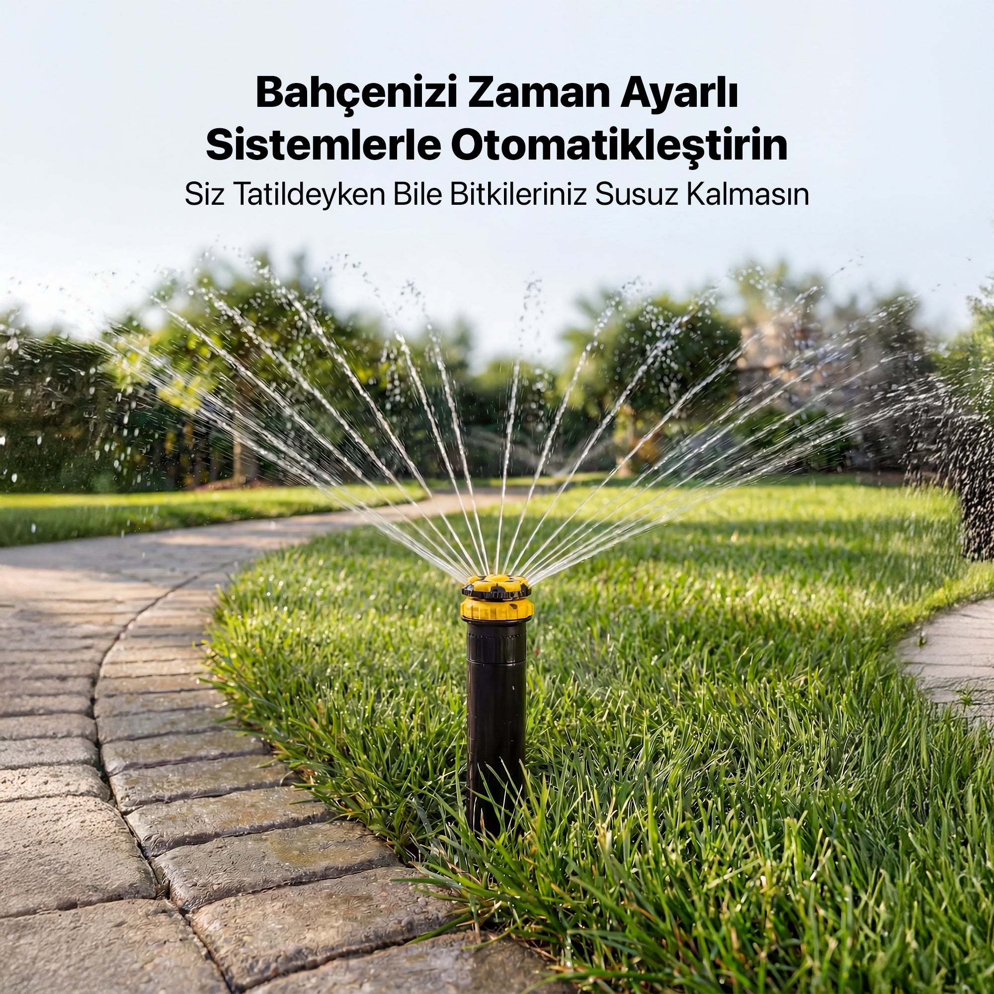 Akıllı Bahçe Sulama Vana Seti | Wi-Fi Mobil Kontrol, Periyodik Sulama, Dijital Su Yönetimi