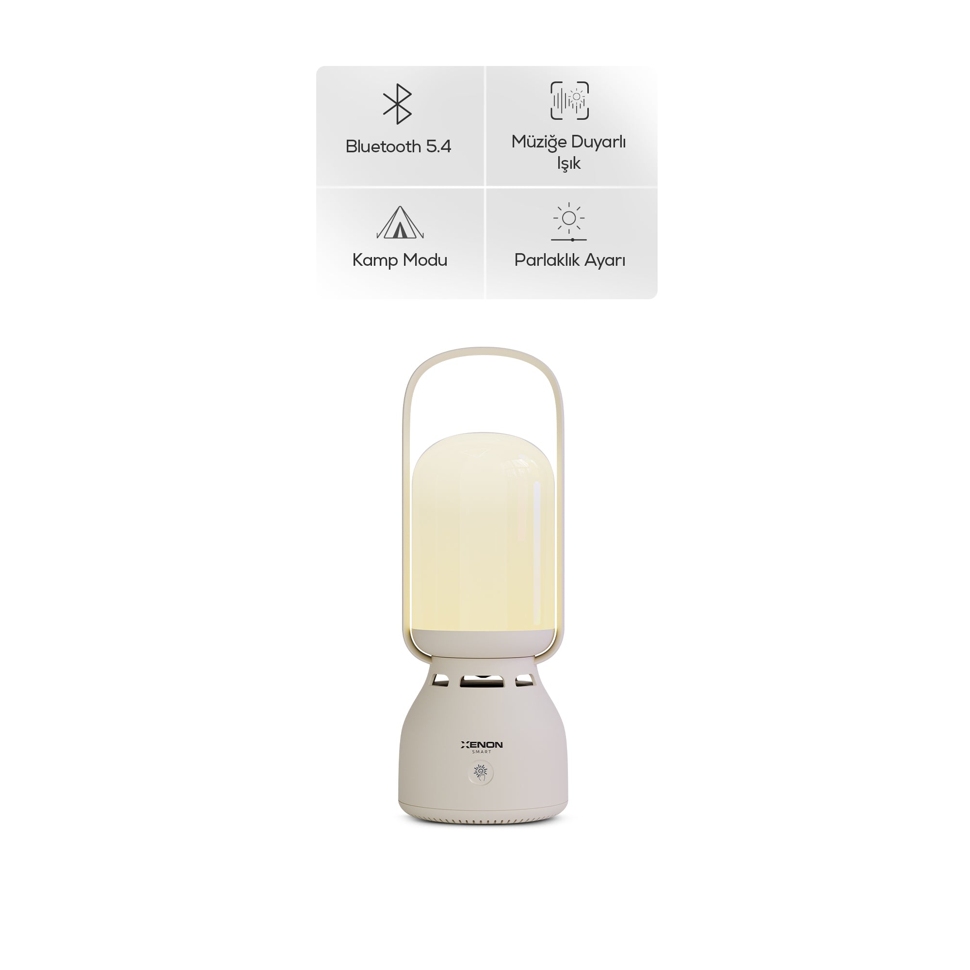 Lambalı Bluetooth Hoparlör | RGB Işıklı, 1800 Mah, Şarjlı, Taşınabilir, Çift Yönlü İletişim (X6850)