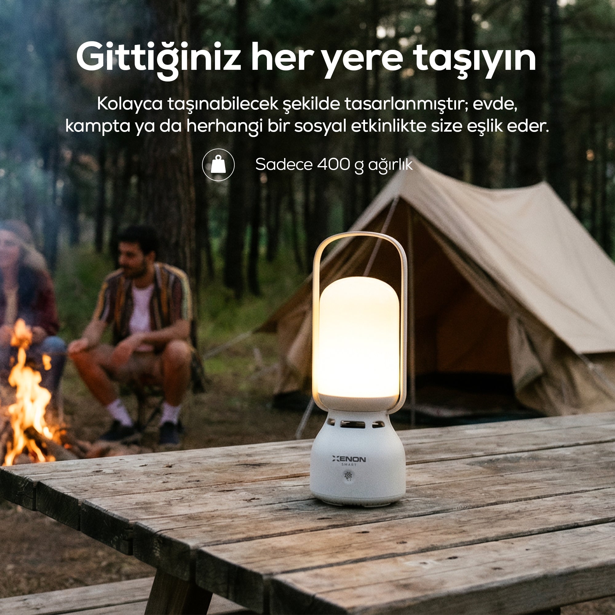 Lambalı Bluetooth Hoparlör | RGB Işıklı, 1800 Mah, Şarjlı, Taşınabilir, Çift Yönlü İletişim (X6850)