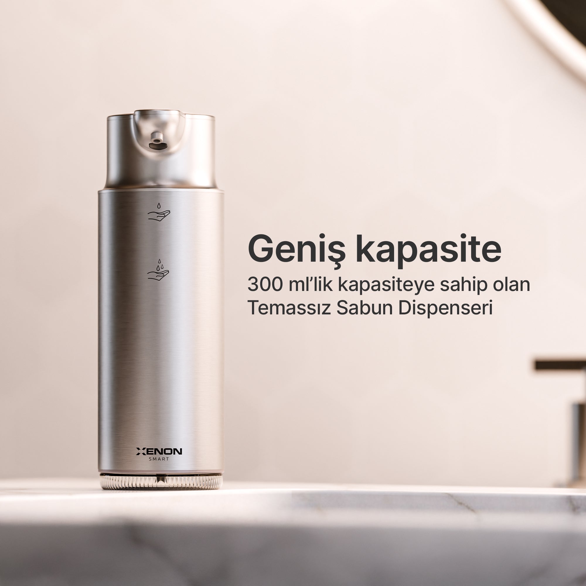 Otomatik Sensörlü Sabun Dispenseri Gri