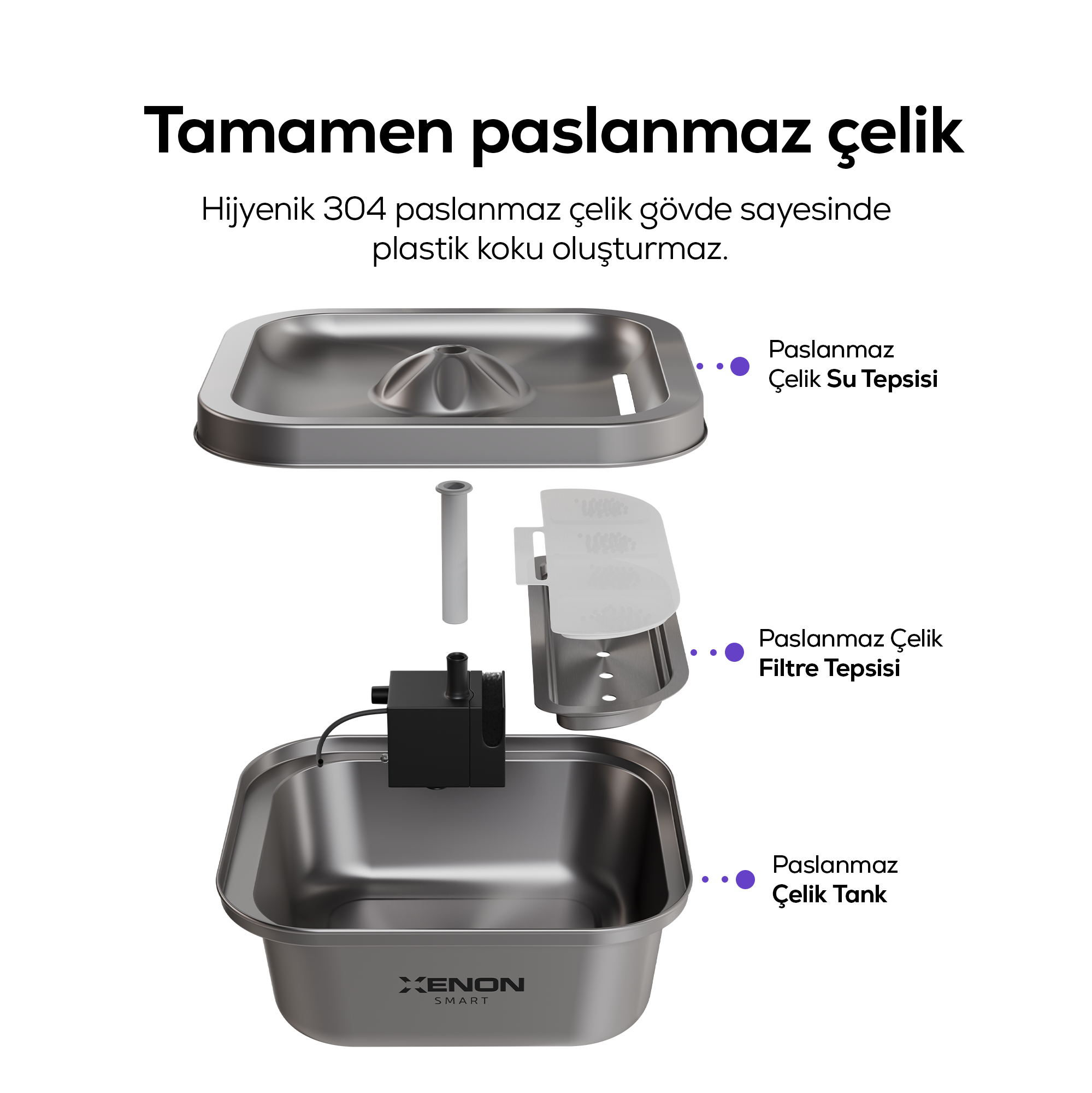 Köpek Mama Kabı ve Su Pınarı 2'li Set | 15L Otomatik Köpek Mama Kabı, Paslanmaz Çelik Su Pınarı, WiFi, Mobil Kontrol, Büyük Cins Uyumlu
