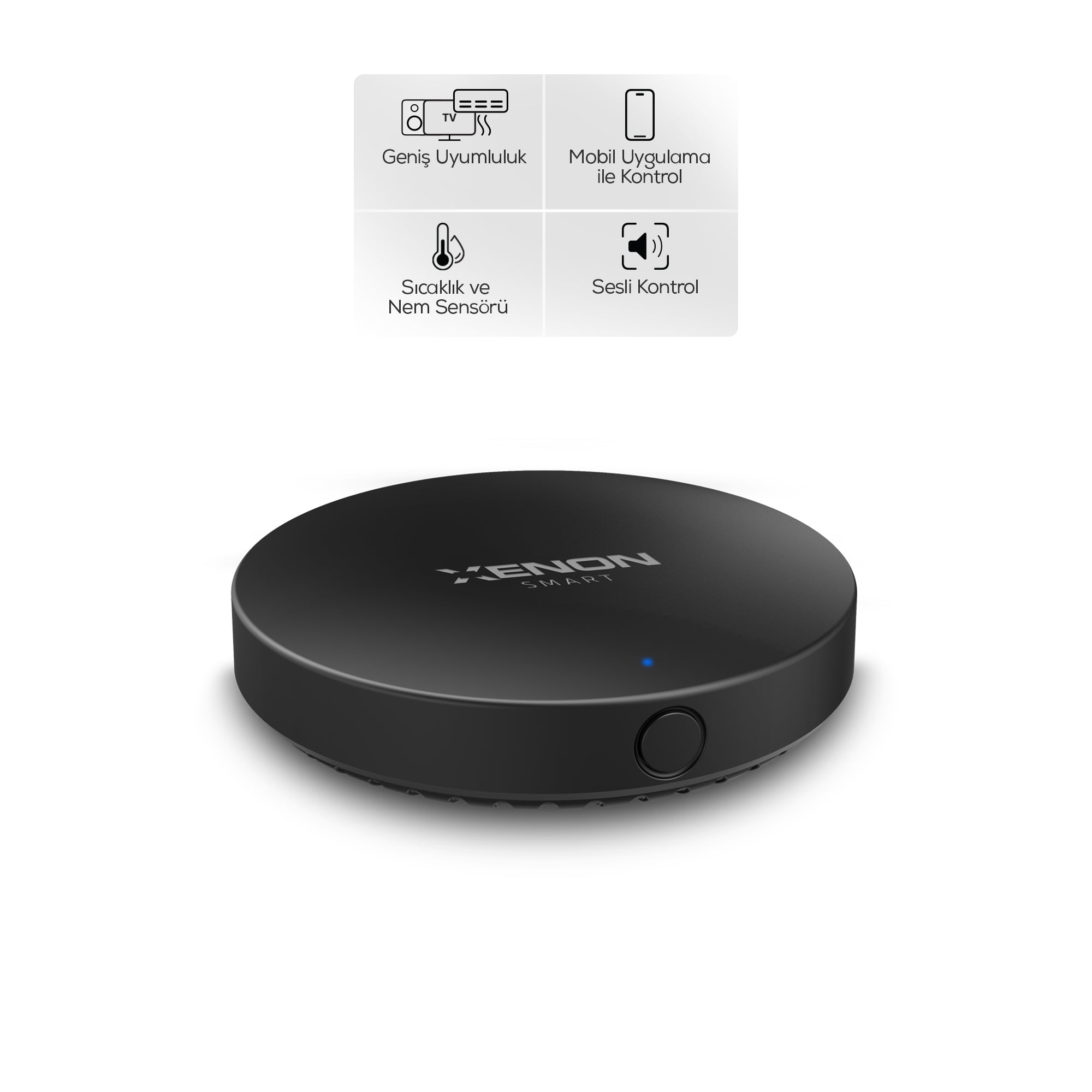 Akıllı Kumanda IR | Sıcaklık Nem Sensörü, 360° WiFi Klima TV Kontrolü, 12m Menzil, DIY (X7410)