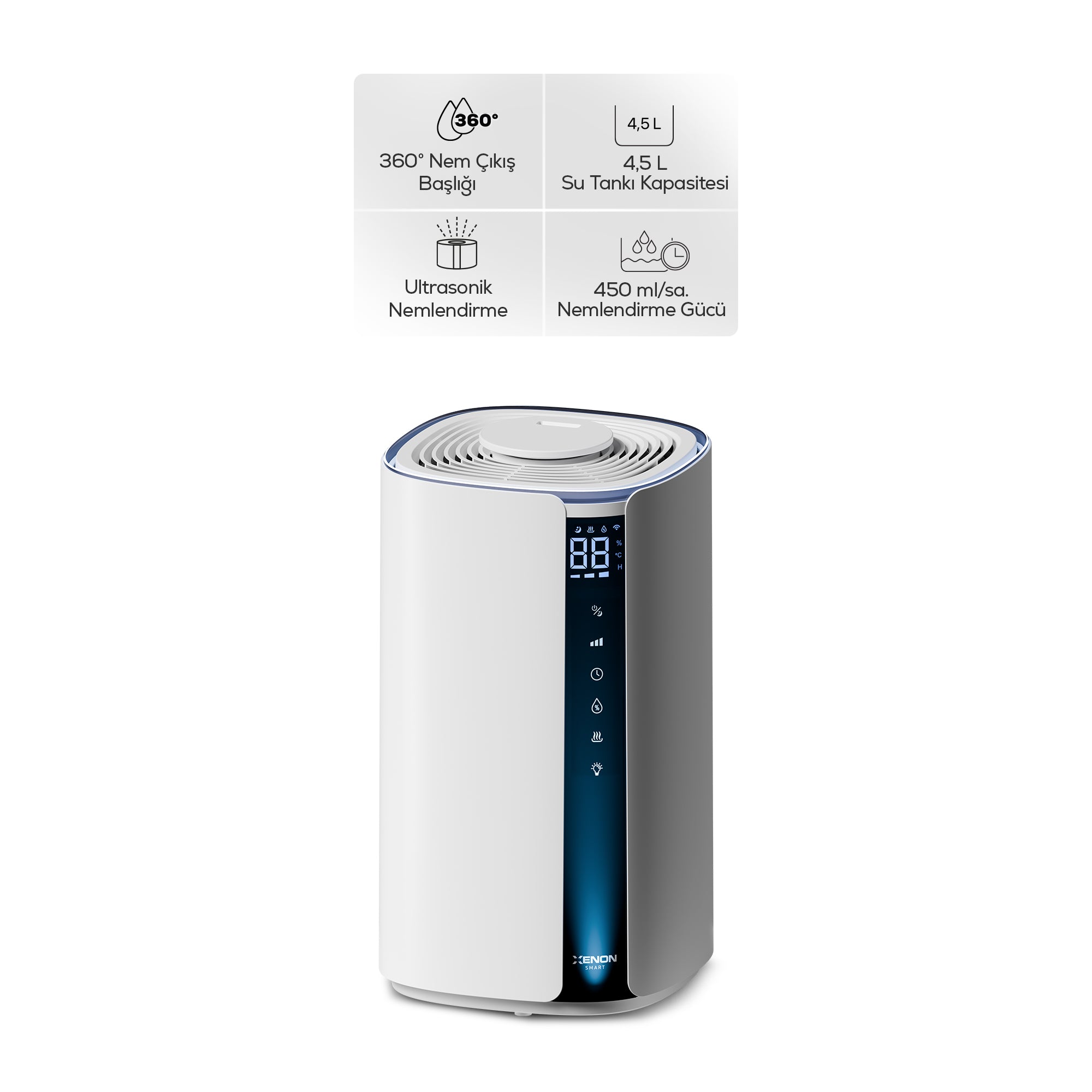 Hava Nemlendirici Lite 2 | Akıllı, Sıcak & Soğuk Buhar, 4.5L, WiFi, Modlu (X7451)