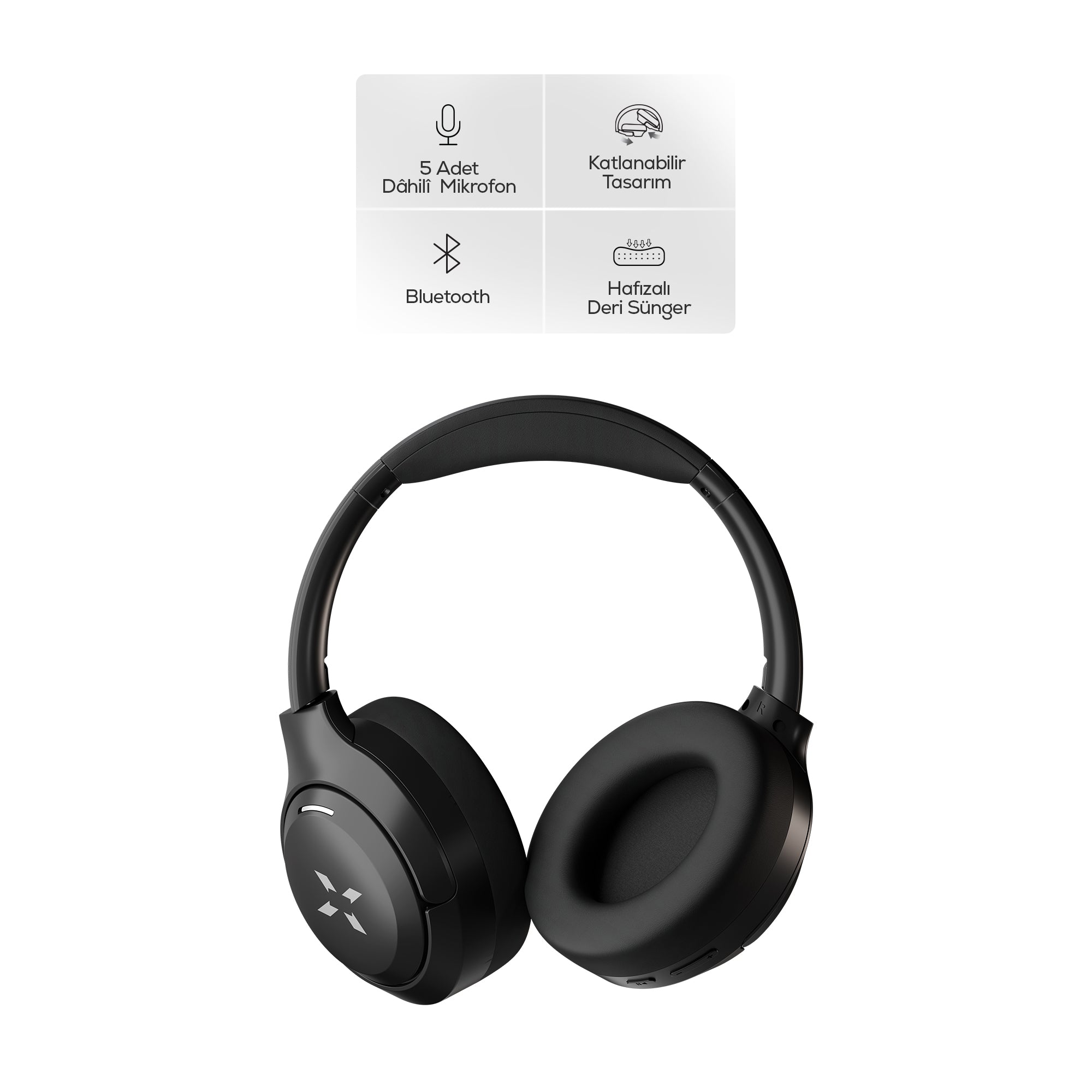 Bluetooth Kulaklık ANC | 600 mAh, BT 5.4, Şeffaf Mod, Hızlı Şarj (X6720)