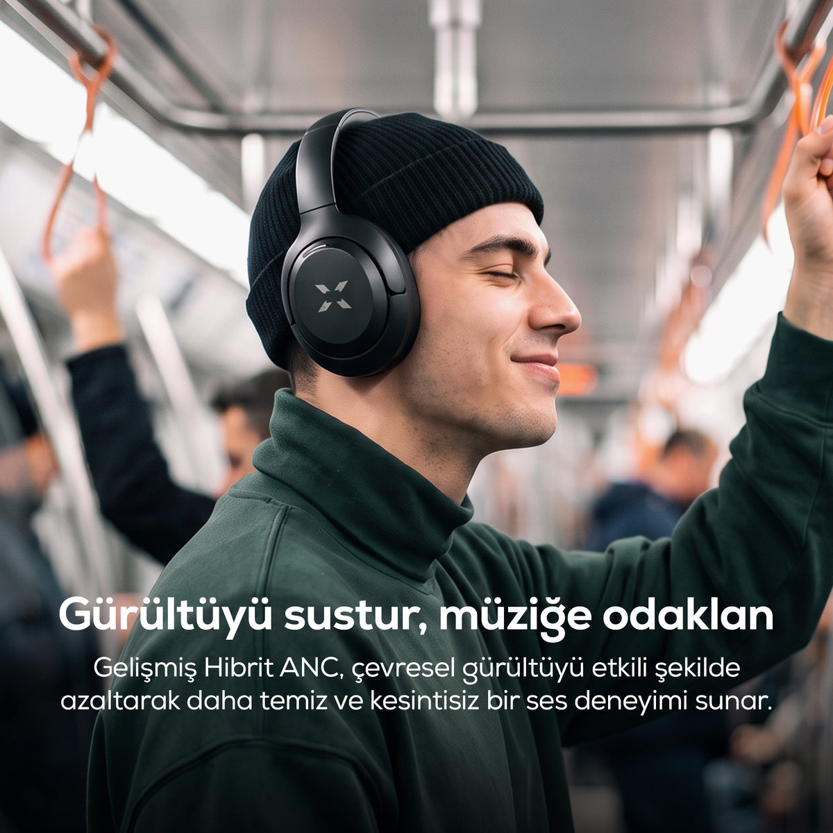 Bluetooth Kulaklık ANC | 600 mAh, BT 5.4, Şeffaf Mod, Hızlı Şarj (X6720)