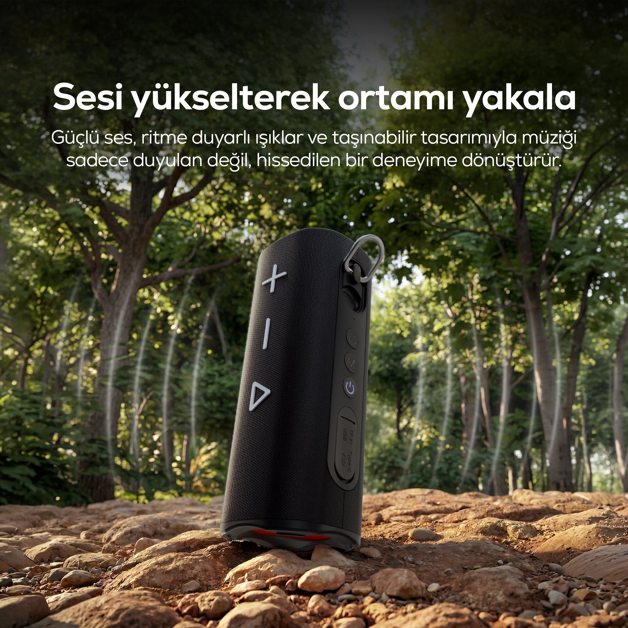 Obli 6 Bluetooth Hoparlör | 50W RMS, Işıklı, 6000 mAh, TWS, IPX4, BT 5.3 (X6706)