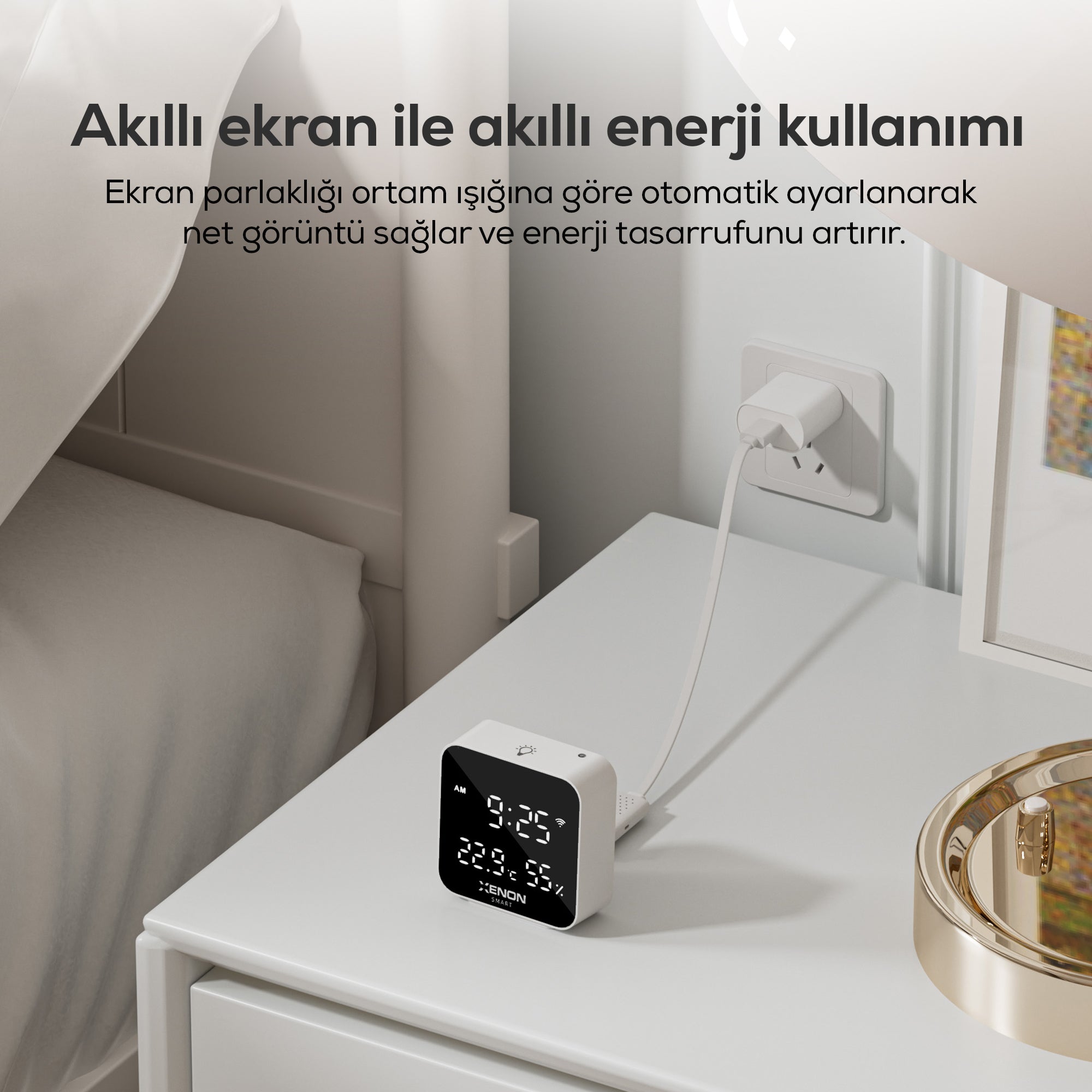 Dijital Termometre (Monitörlü) & Akıllı Kumanda IR | WiFi, Saatli, Klima TV Kontrolü (X7511)