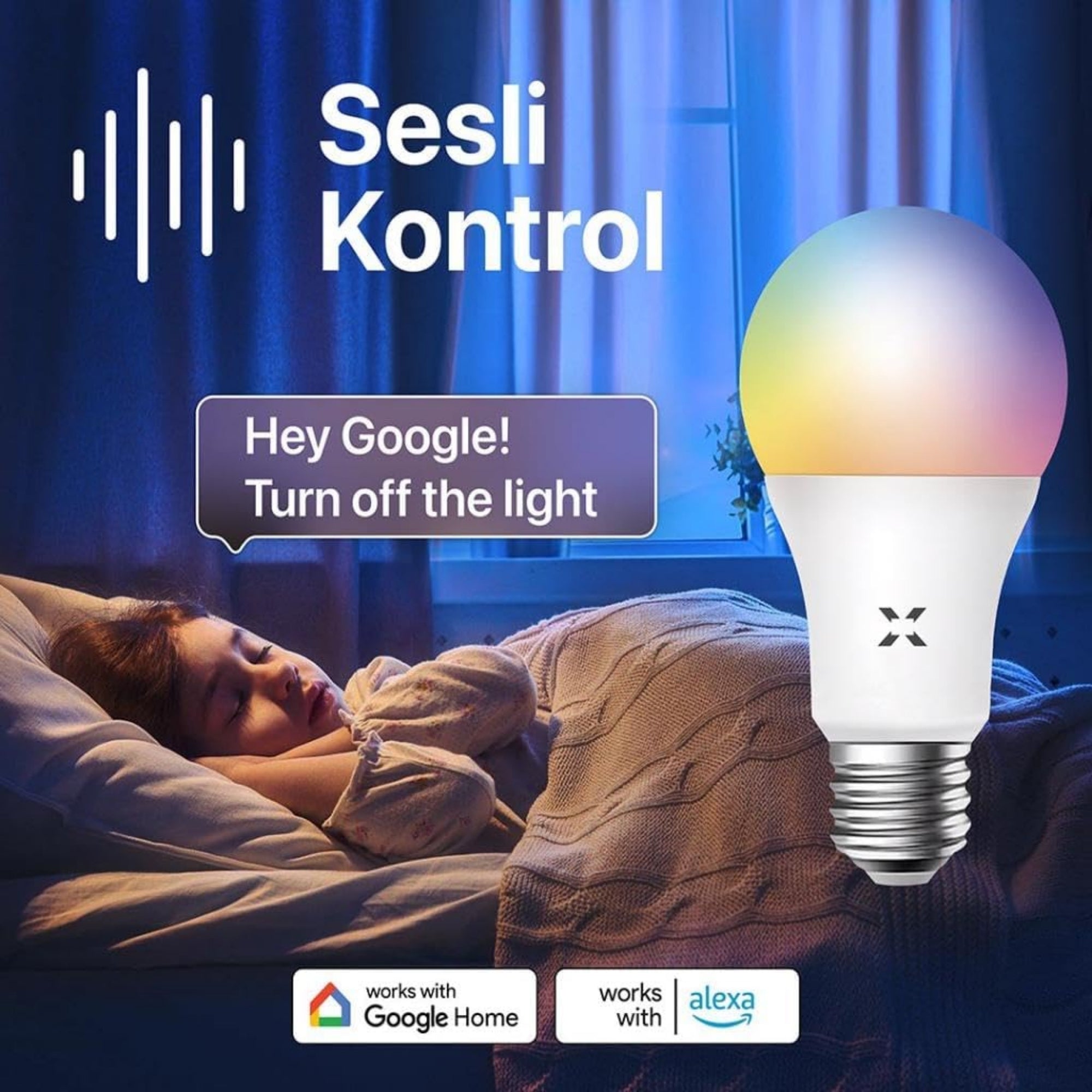 Wi-Fi LED Akıllı RGB Ampul (3 adet)