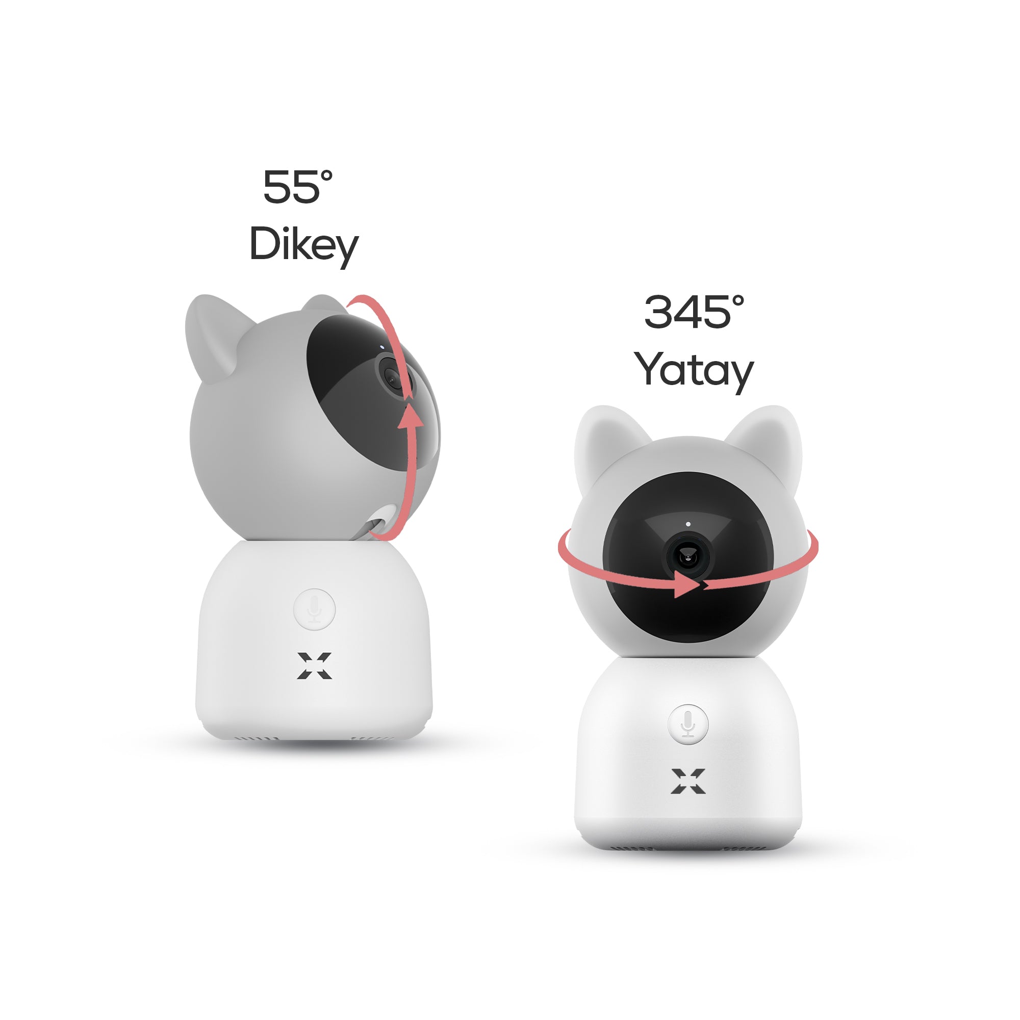 Bebek Kamerası 3MP | 5" Monitör, Mobil Takip, Ağlama Algılama, 360° Gece Görüş, RGB Lambalı (X7202)