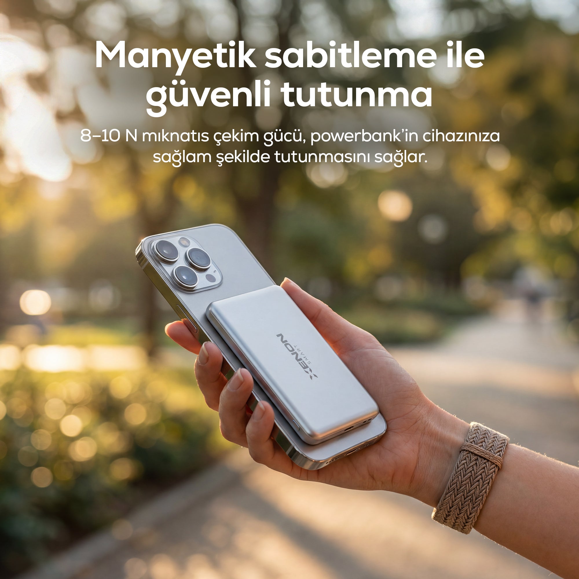 Kablosuz Powerbank 15W | 5000 Mah, Manyetik, 22.5W PD USB-C, İnce Alüminyum Gövde (X6440)