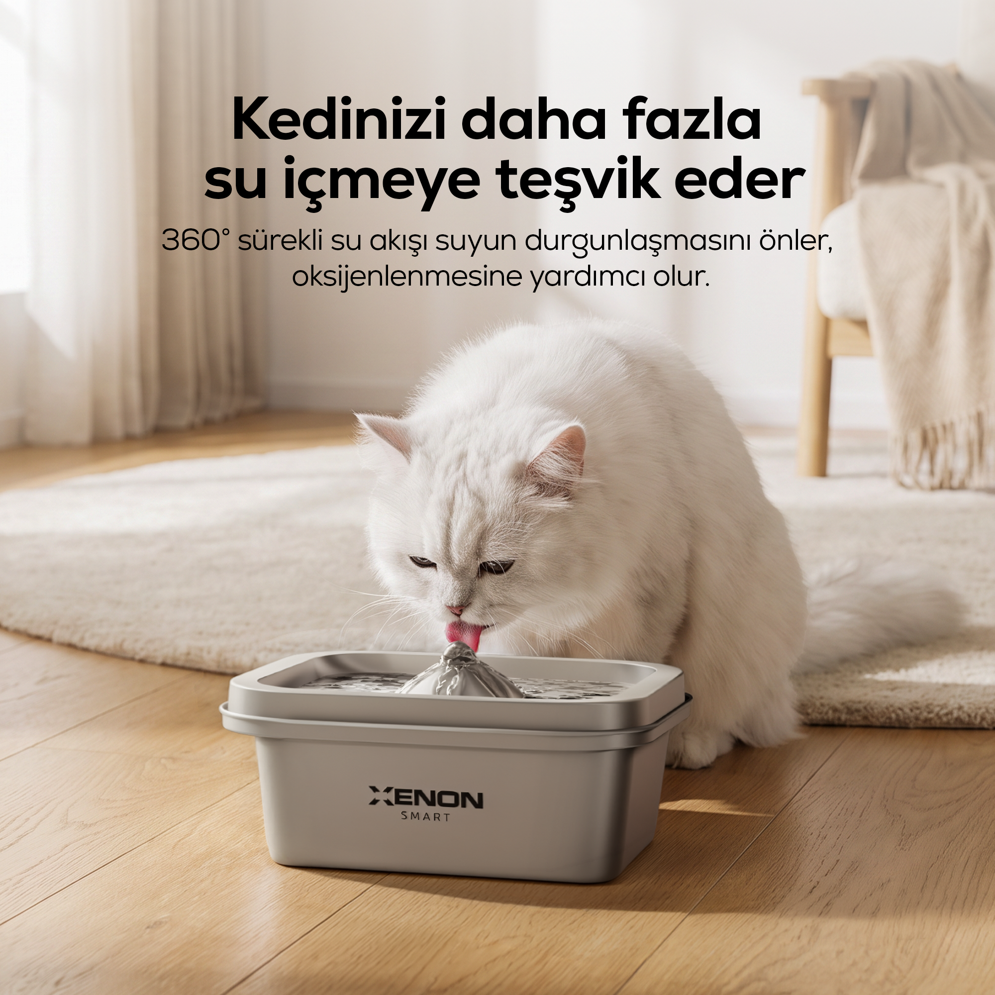 Köpek Mama Kabı ve Su Pınarı 2'li Set | 15L Otomatik Köpek Mama Kabı, Paslanmaz Çelik Su Pınarı, WiFi, Mobil Kontrol, Büyük Cins Uyumlu