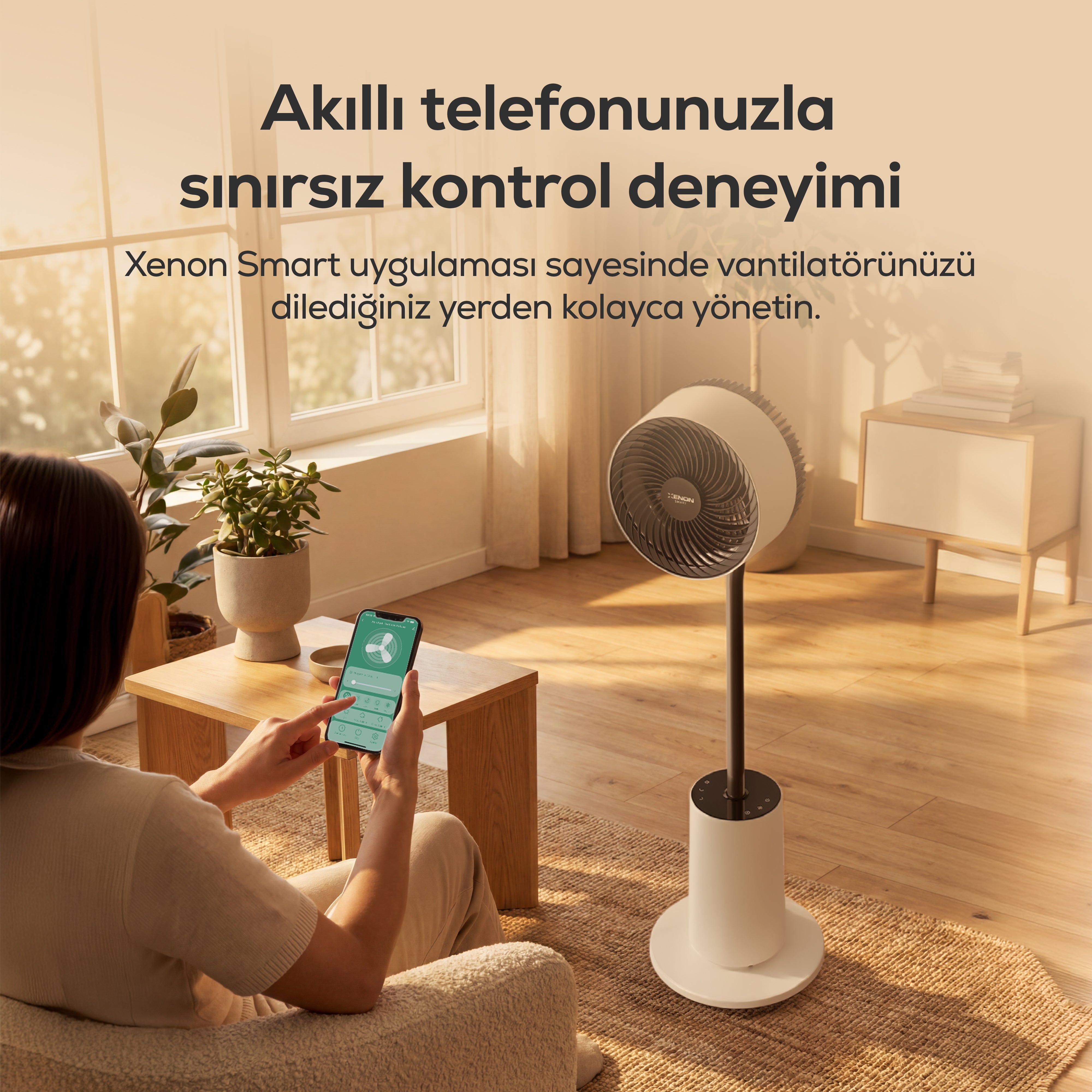 Ayaklı Vantilatör Air Luxe | Akıllı, 120° 3D Salınım, Sıcaklık Sensörlü, 12s Zamanlayıcı (X7433)