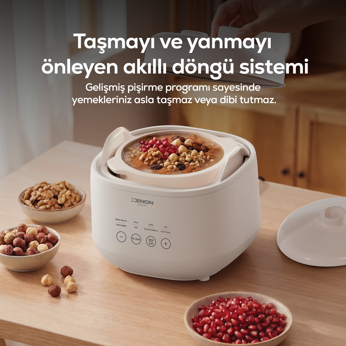 Buharlı Pişirici | Elektrikli, 1 L Seramik Hazne, Yumurta Haşlama, Otomatik Sıcak Tutma (X1124)
