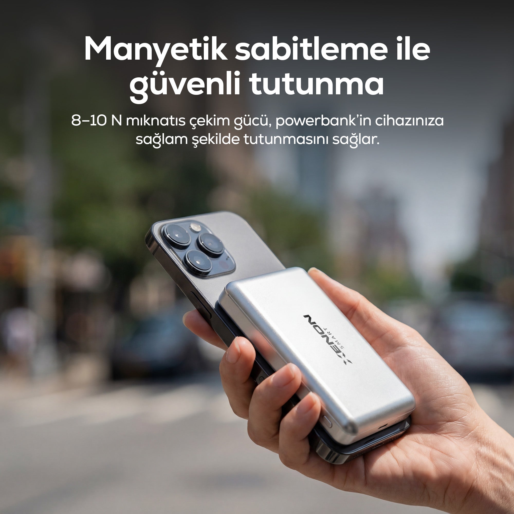 MagSafe Powerbank | 10000 mAh, 15W Kablosuz, 22.5W Hızlı Şarj, Alüminyum Kasa (X6441)