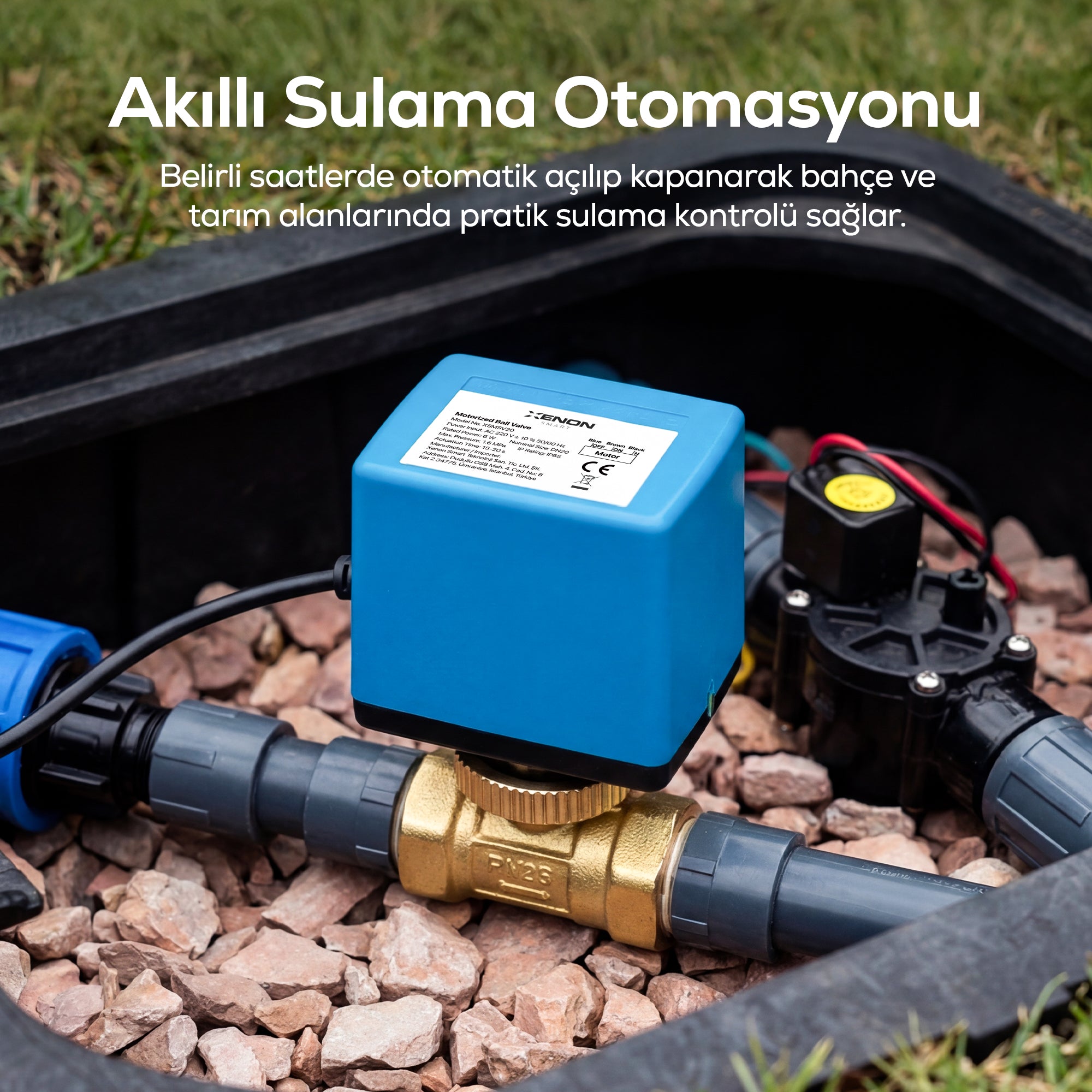 Su Vanası | Motorlu, Otomatik Kapama, 3/4" DN20, Yerden Isıtma ve Tesisat Uyumlu (XSMSV20)