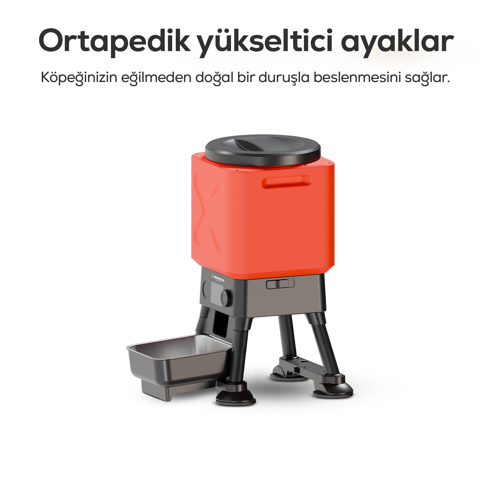 Köpek Mama Kabı | Akıllı, Uygulama Kontrol, 14L, Yükseltilmiş Ortopedik Tasarım, Çelik Kase (X8631)
