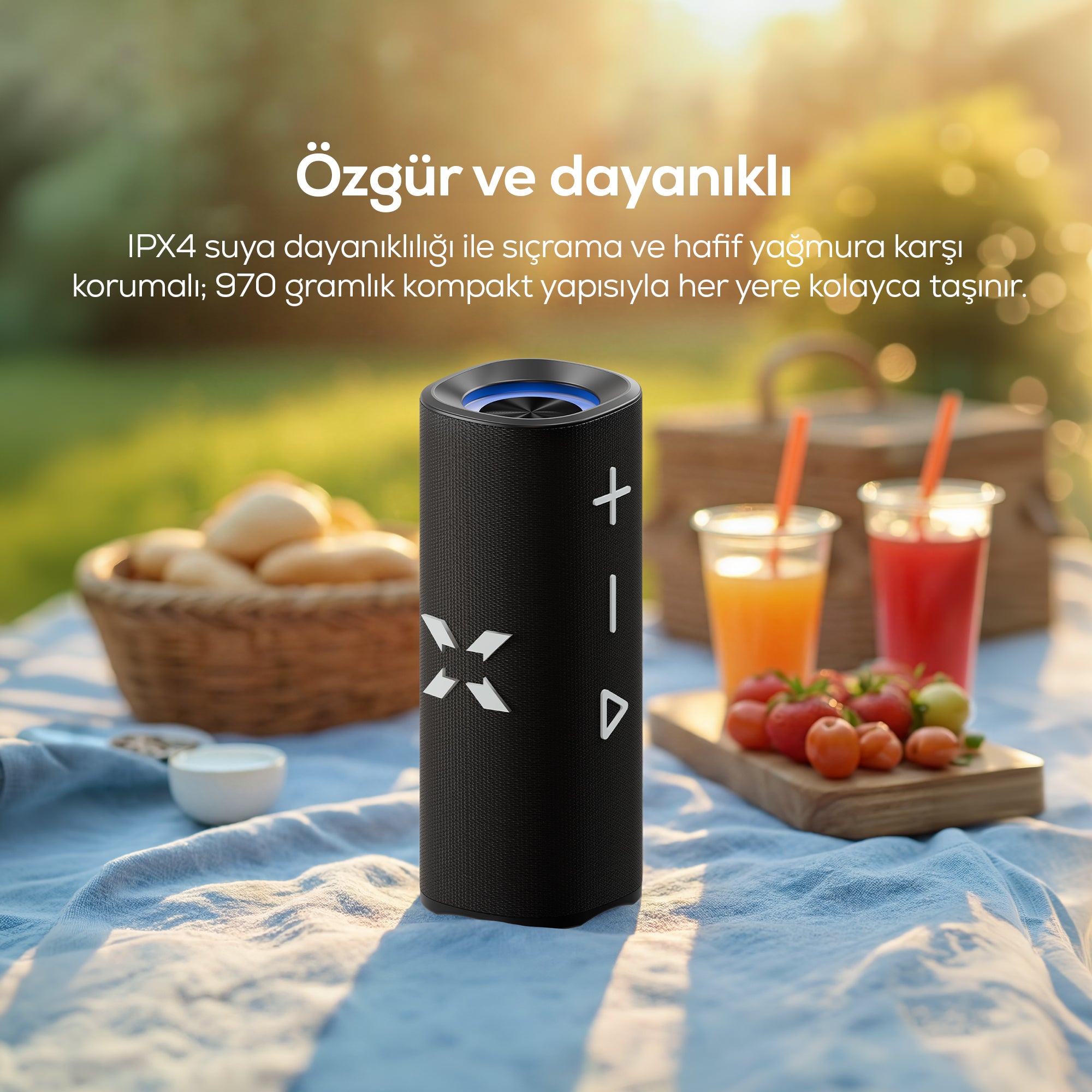 Obli 6 Bluetooth Hoparlör | 50W RMS, Işıklı, 6000 mAh, TWS, IPX4, BT 5.3 (X6706)