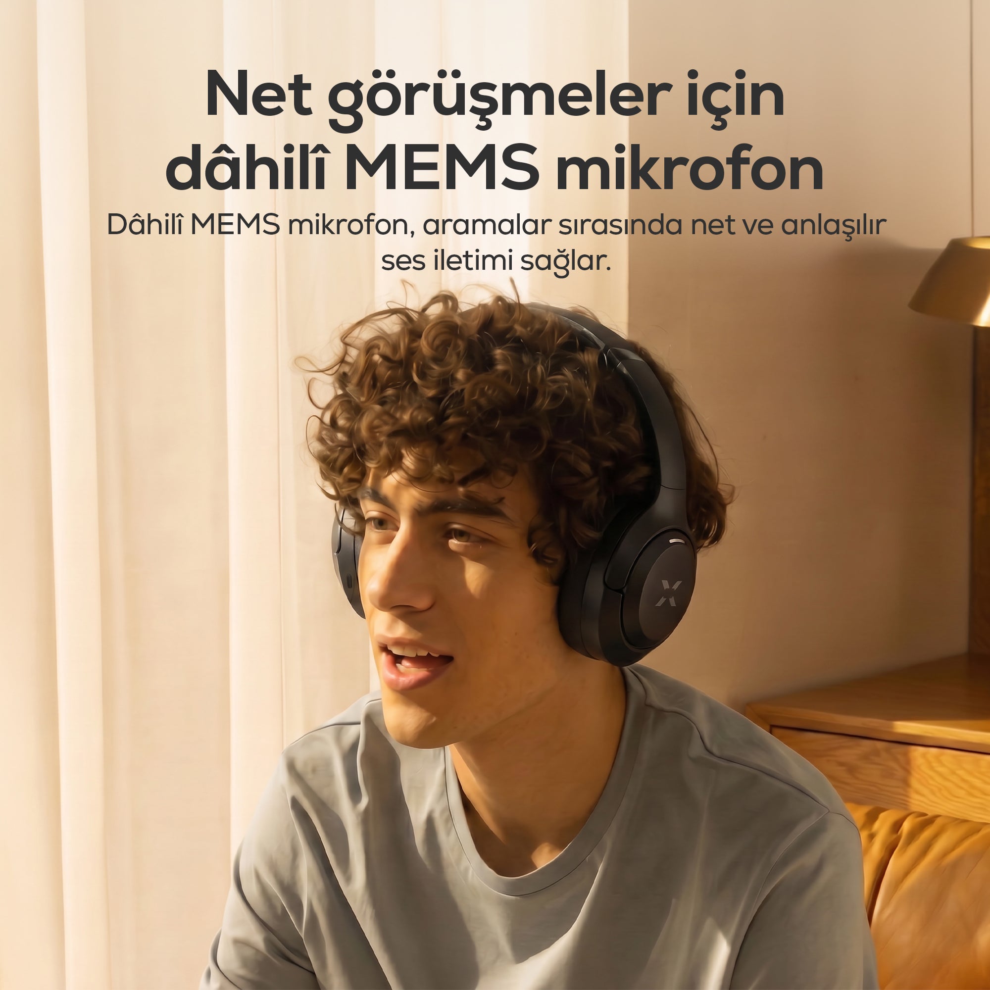 Bluetooth Kulaklık ANC | 600 mAh, BT 5.4, Şeffaf Mod, Hızlı Şarj (X6720)