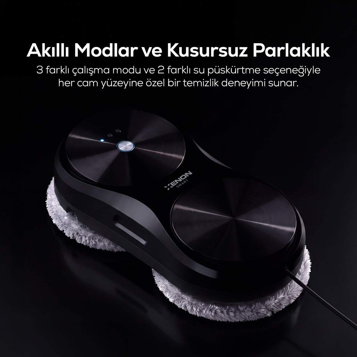 Elo Lite Cam Silme Robotu | Çift Su Püskürtme, 2800 Pa, Mobil Kontrol, Kumandalı (X8680)