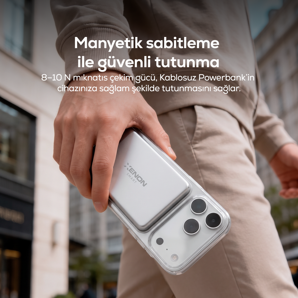Kablosuz Powerbank 15W | 5000 Mah, Manyetik, 22.5W PD USB-C, İnce Alüminyum Gövde (X6440)