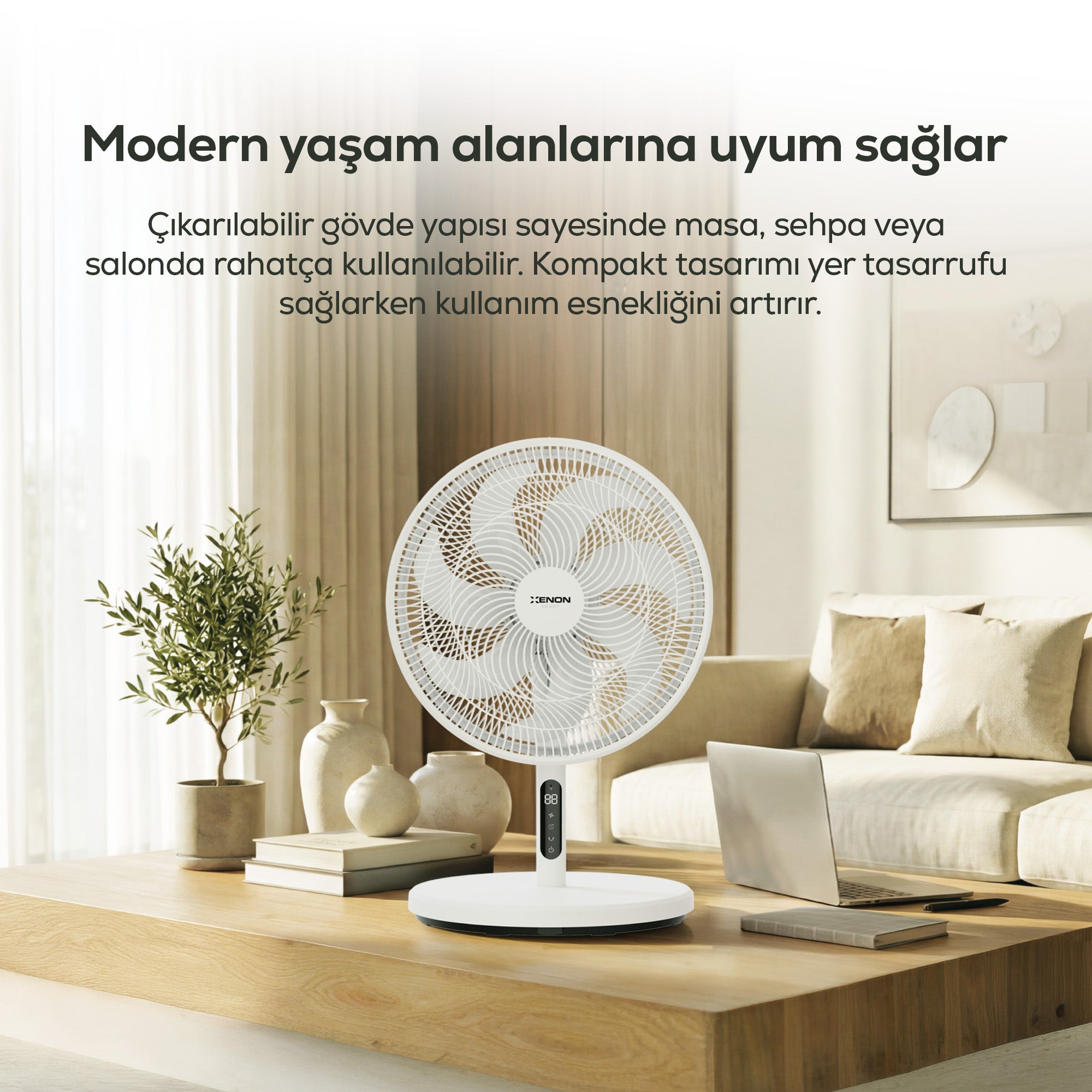 Ayaklı Vantilatör Air Lite | Akıllı, WiFi, 12 Kademe, Kumandalı, Ultra Sessiz (X7431)