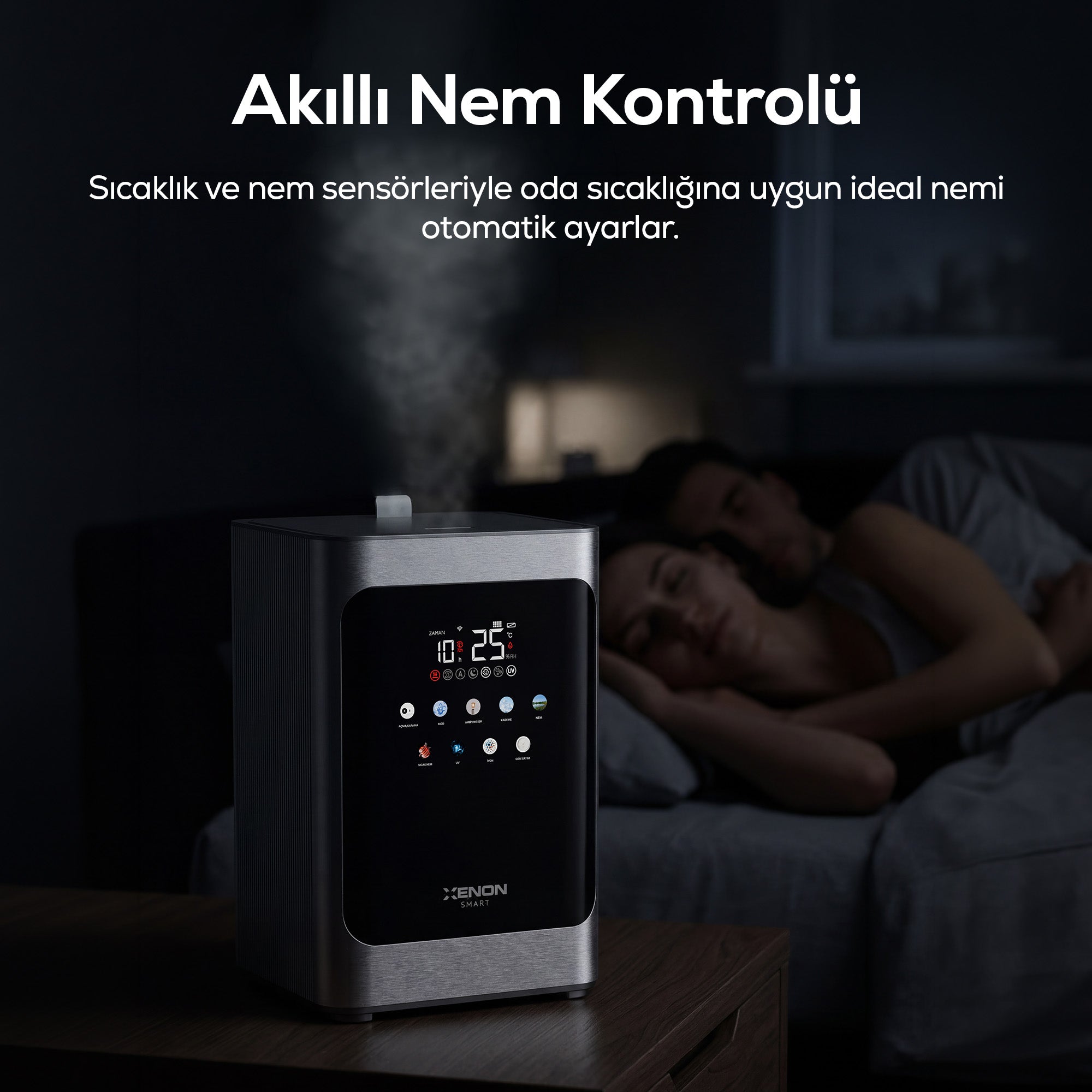 Akıllı Hava Nemlendirici Pure | Sıcak & Soğuk Buhar, 4.8L, UV + Plazma, Wi-Fi, 38dB Sessiz (X7452 )