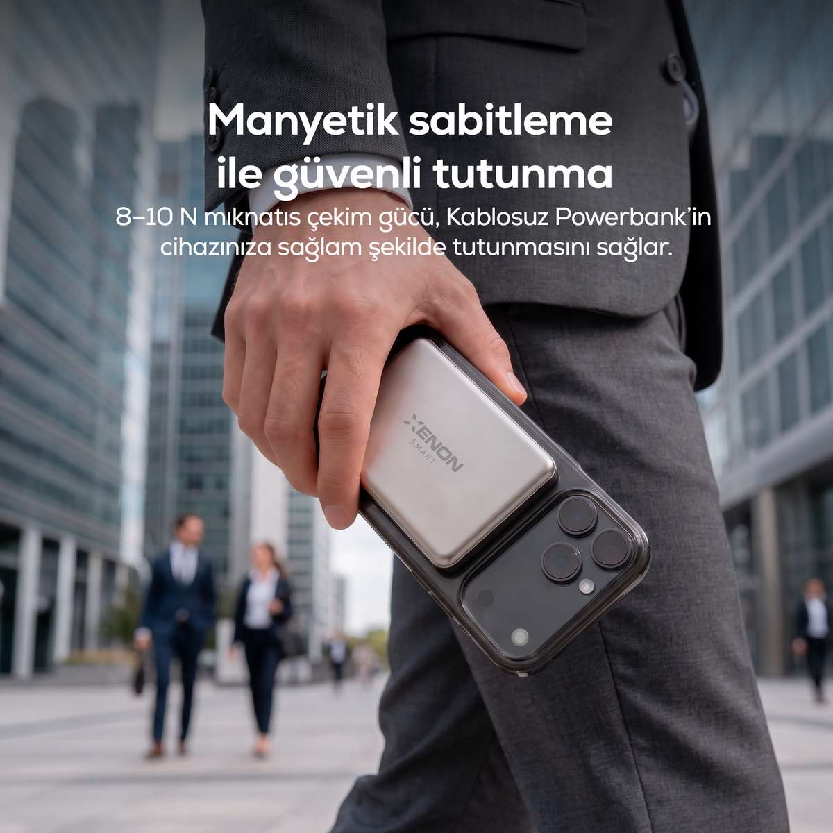 MagSafe Powerbank | 10000 mAh, 15W Kablosuz, 22.5W Hızlı Şarj, Alüminyum Kasa (X6441)