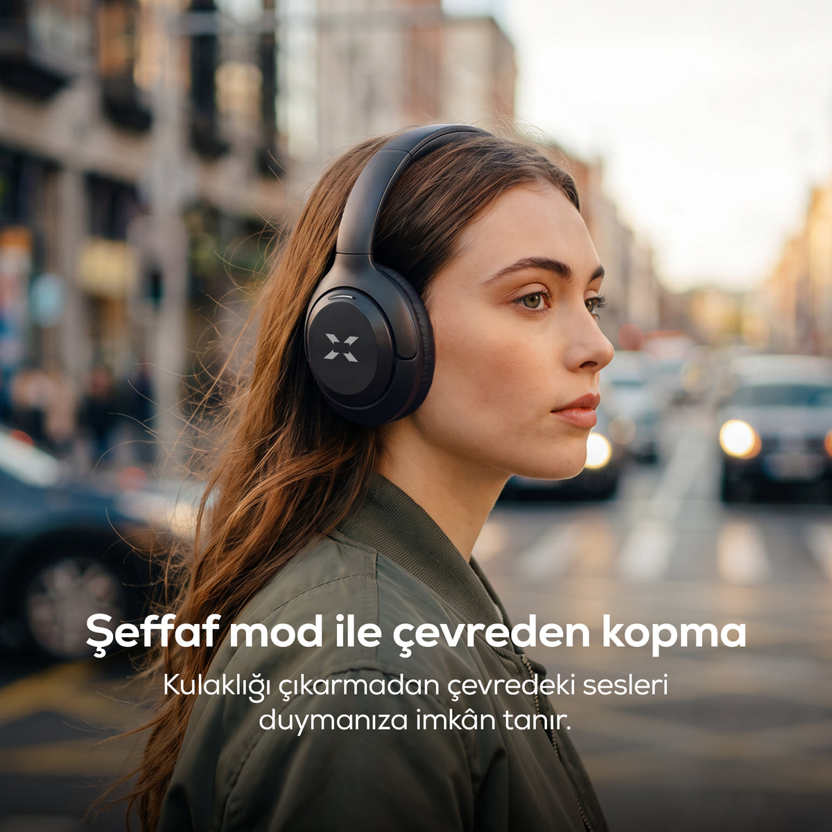 Bluetooth Kulaklık ANC | 600 mAh, BT 5.4, Şeffaf Mod, Hızlı Şarj (X6720)