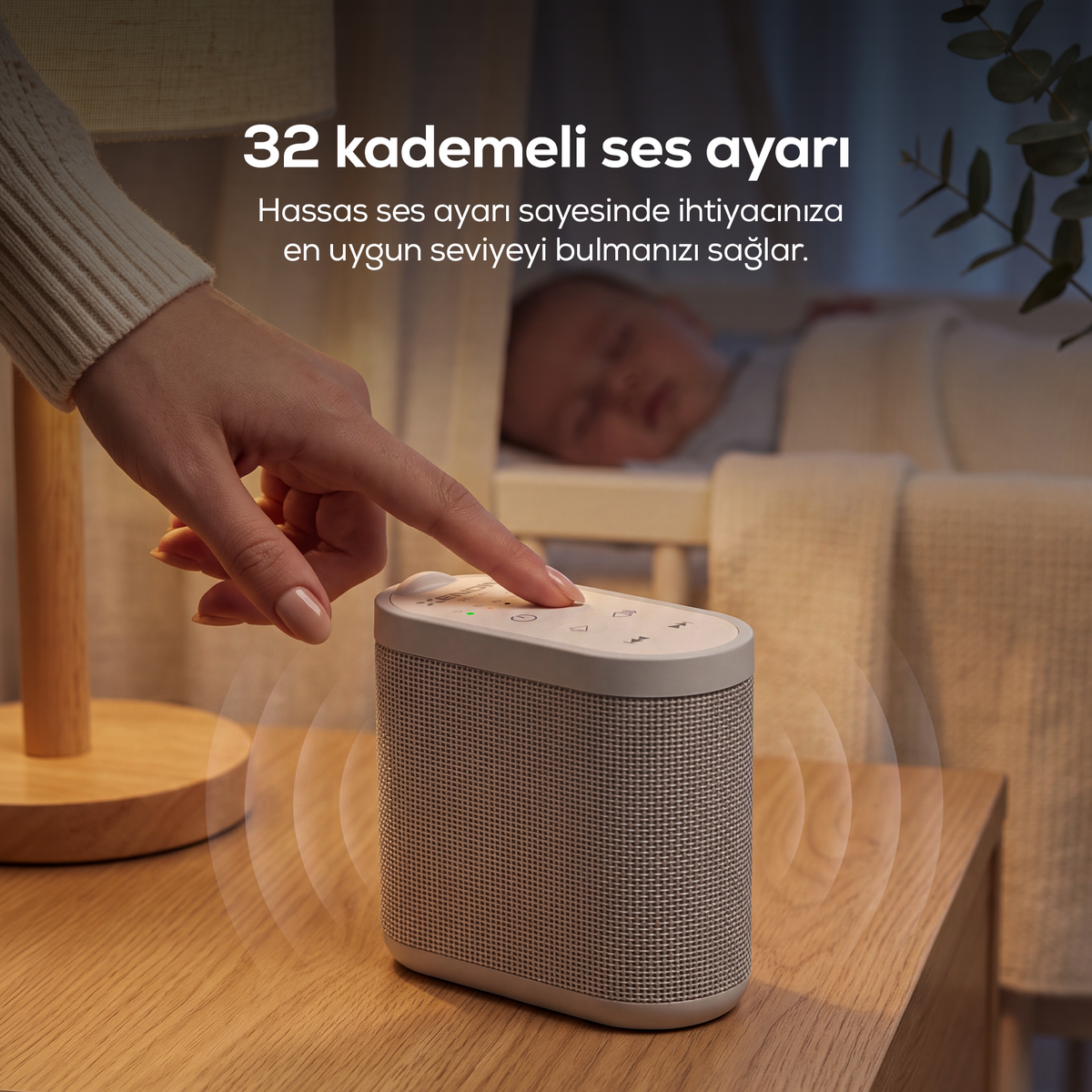 Beyaz Gürültülü Uyku Arkadaşı I Pış Pış Sesi, Zamanlayıcılı, Radyasyon Yaymayan Cihaz X6230