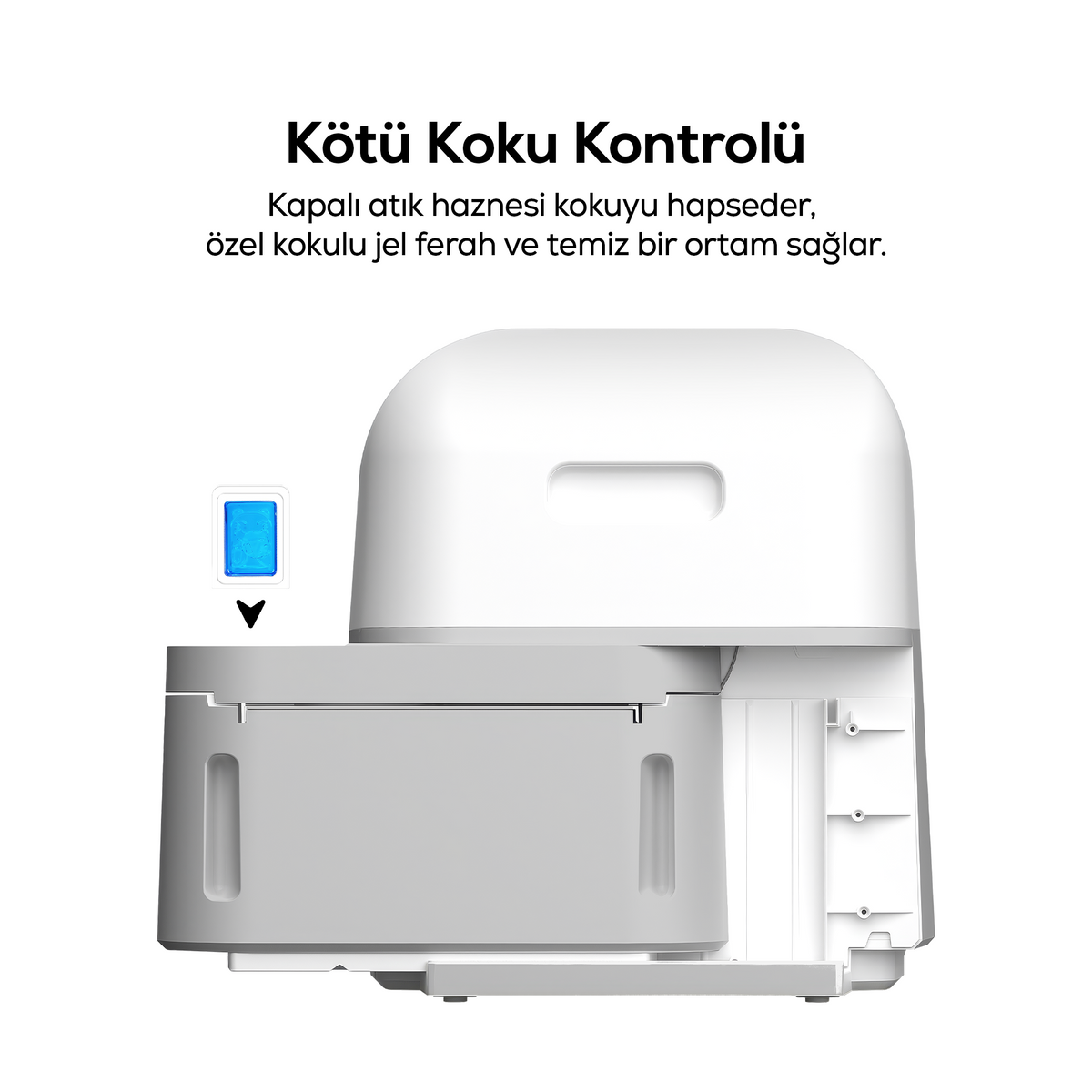 Otomatik Kedi Tuvaleti | 60L, 6L Atık Hazneli, UV, Wifi, Kilo Takibi, Akıllı Kedi Tuvaleti (X8621)