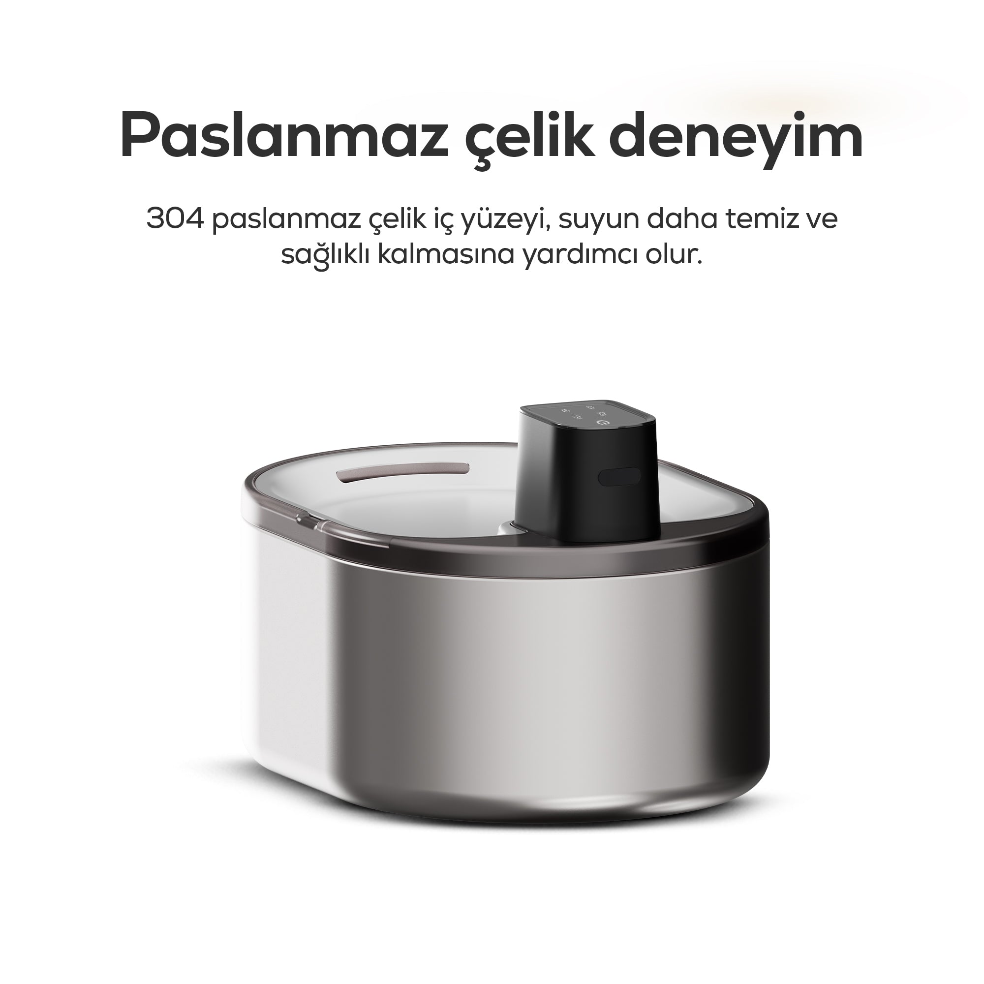 Su Pınarı | Otomatik 4L, Radar Sensörlü, 3 Katmanlı Filtre, 60 Gün Şarjlı, Çelik İç Yüzey (X8657)