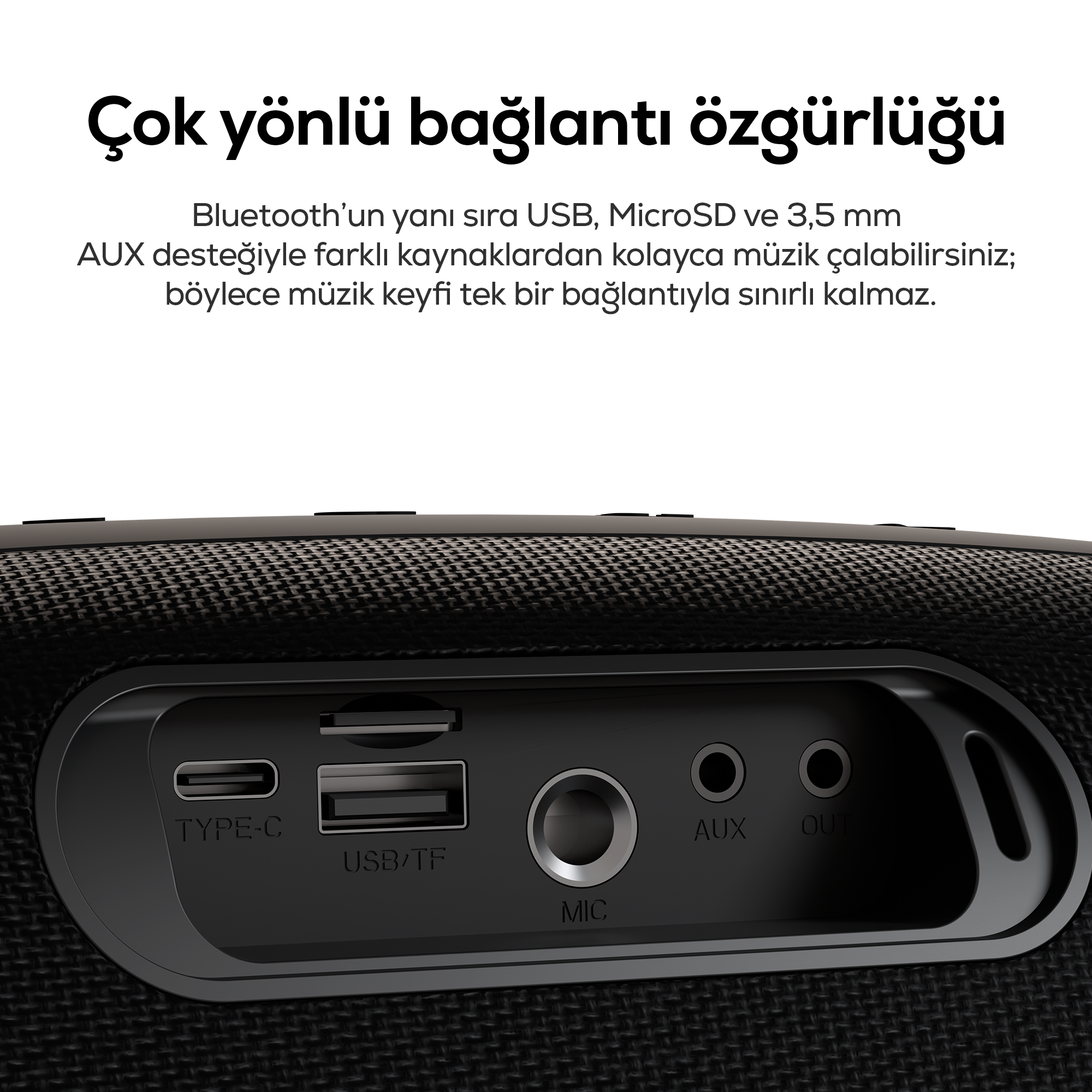 Rhythm Bluetooth Hoparlör | 80W RMS, Karaoke Modu, 12000 mAh, Işıklı, IPX4, TWS (X6708)