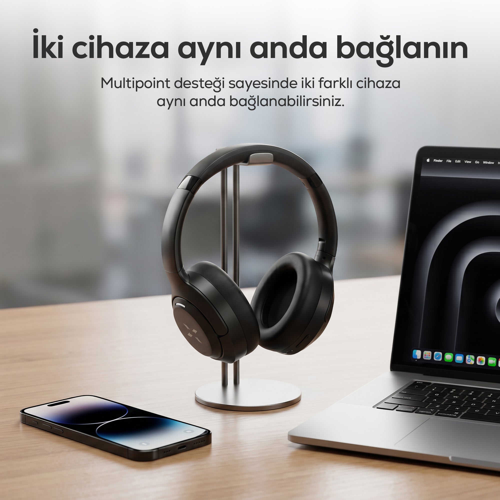 Bluetooth Kulaklık ANC | 600 mAh, BT 5.4, Şeffaf Mod, Hızlı Şarj (X6720)