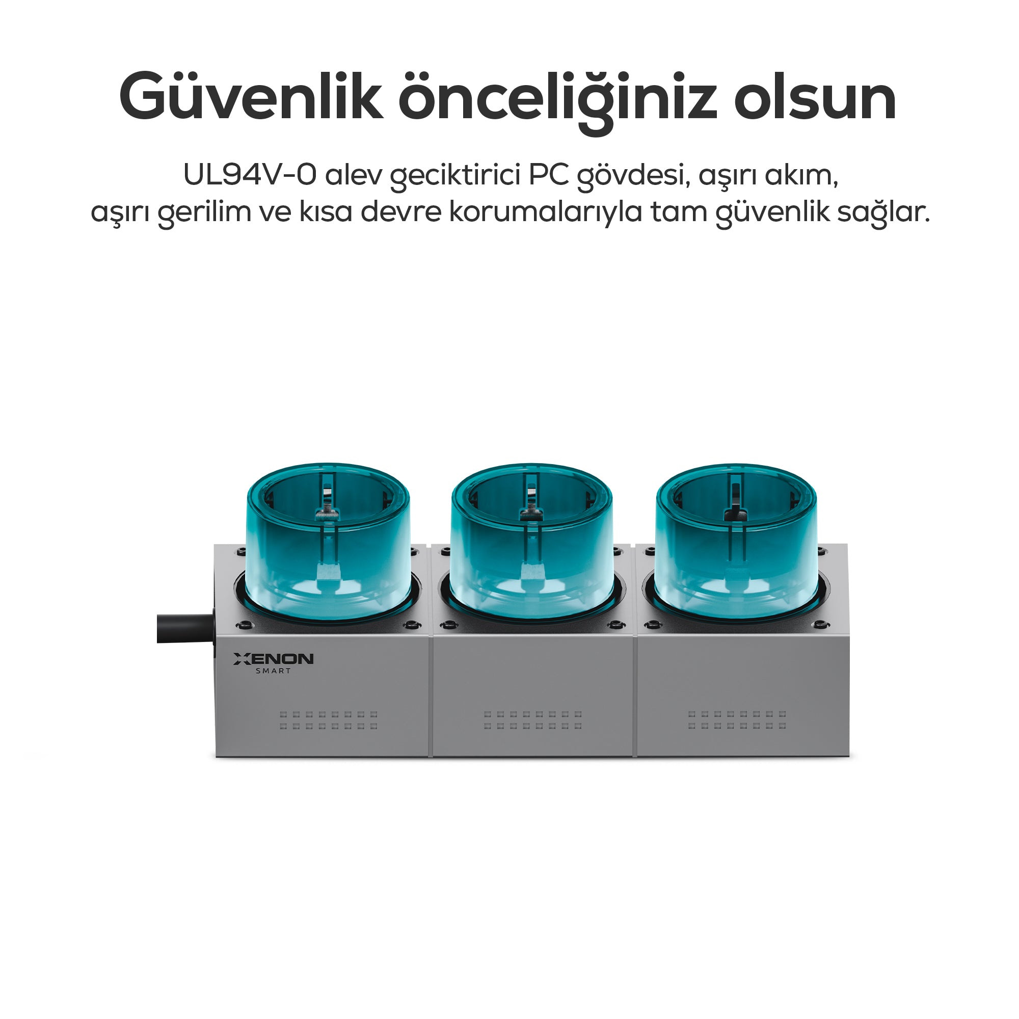 Masaüstü Priz Hızlı Şarj İstasyonu 7 in 1 | 3x 4000W AC, 140W 3xUSB-C, 1 USB-A, 100W Kablo (X6424)