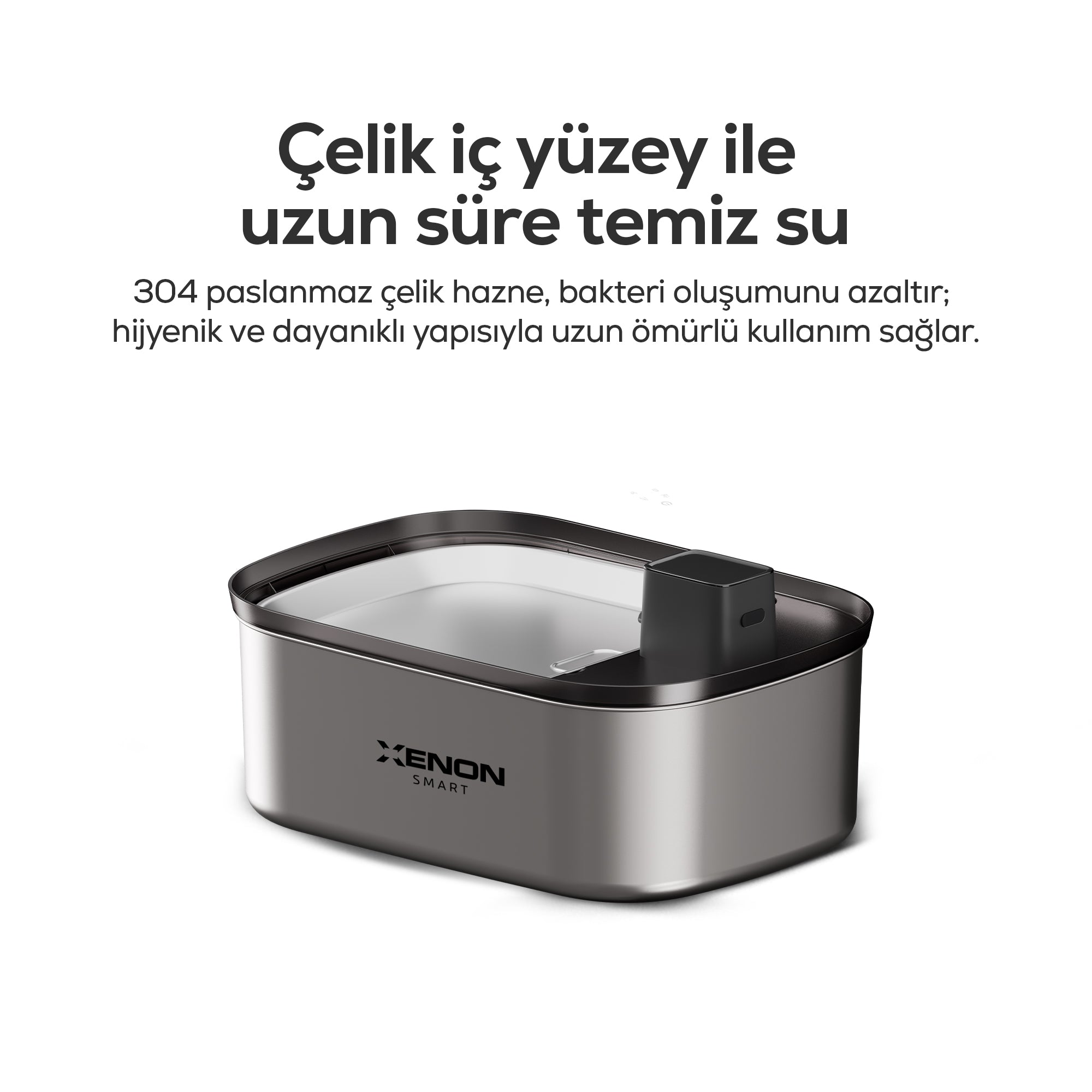 Su Pınarı | Otomatik, 6.5L, Radar Sensörlü, 60 Gün Şarjlı, Çelik İç Yüzey, Tüm Patilere Uygun (X8658)