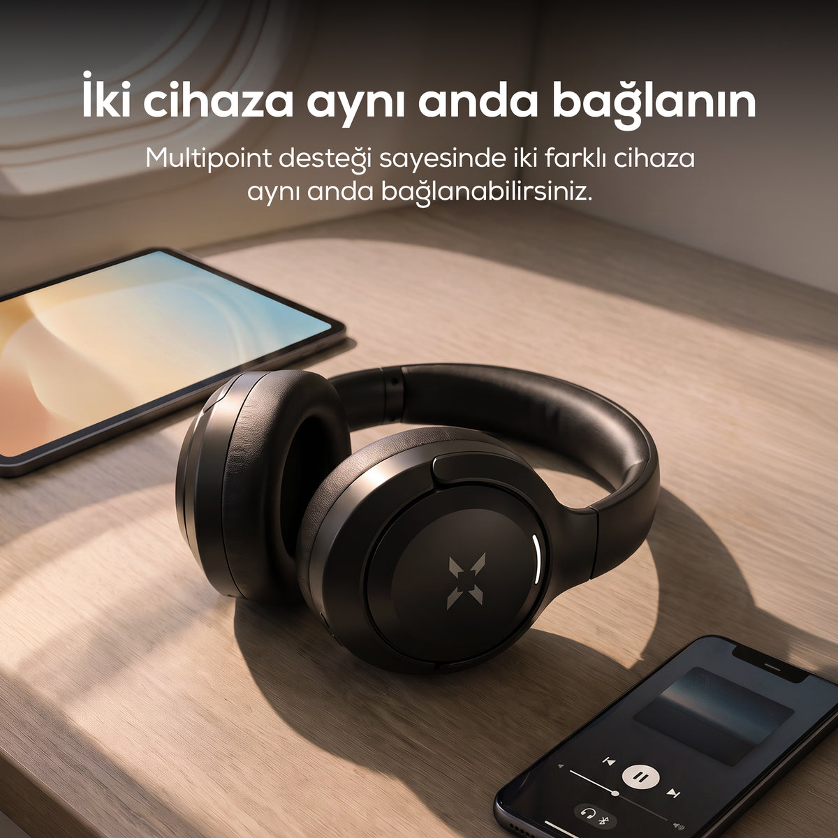 Bluetooth Kulaklık ANC | 600 mAh, BT 5.4, Şeffaf Mod, Hızlı Şarj (X6720)