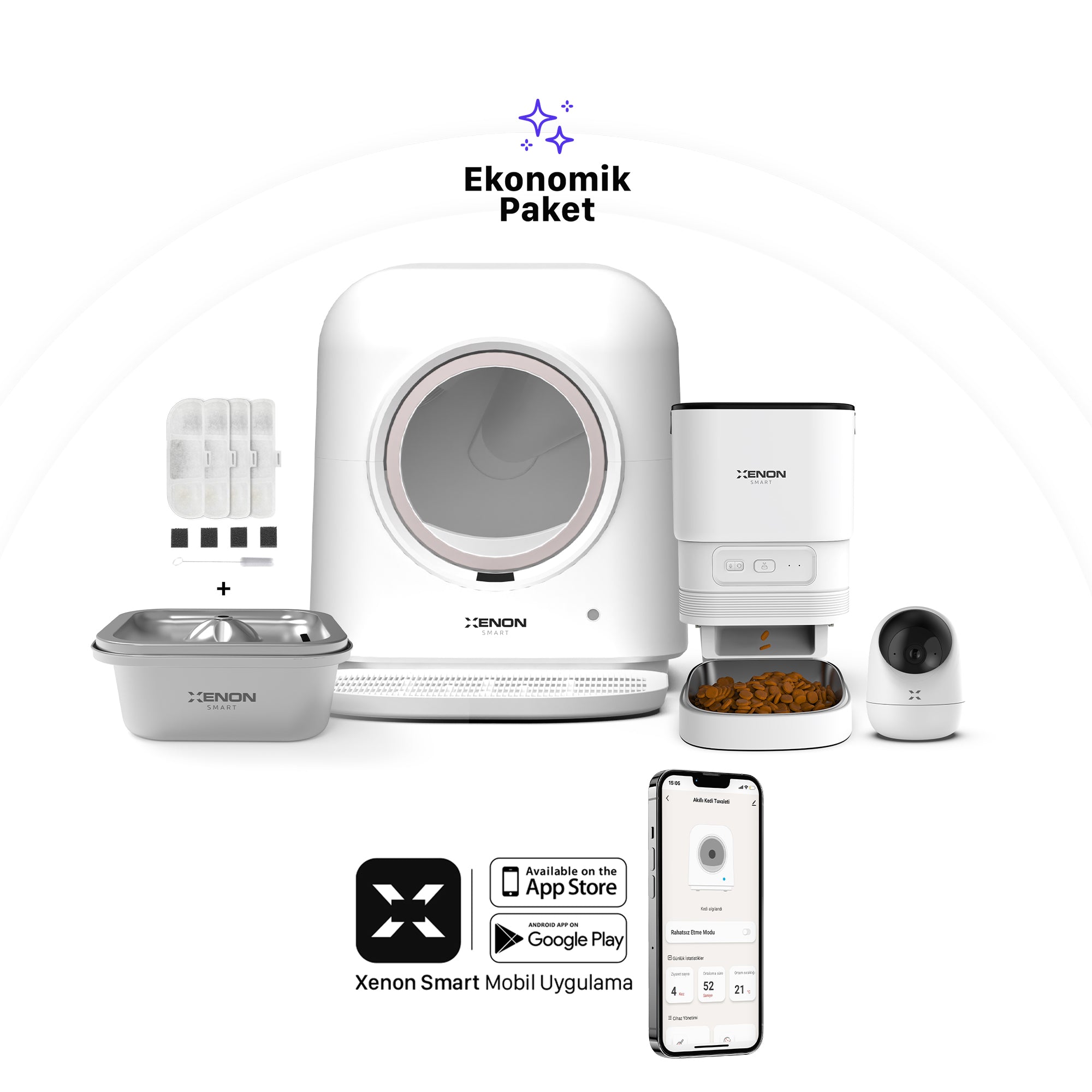 わんたいぬ 電源3台 Kedi Tuvaleti Setleri – Xenon Smart