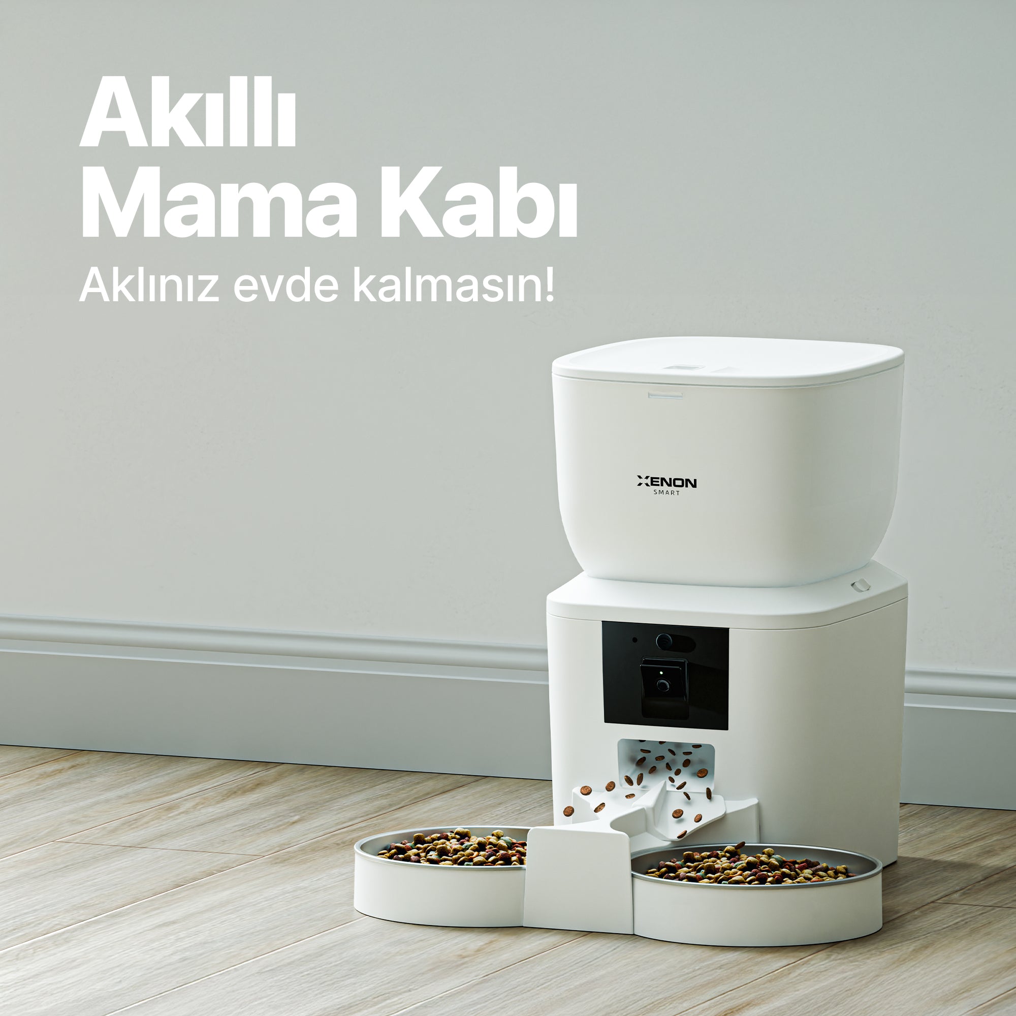 Çift Kaseli Akıllı Mama Kabı | Xenon Smart