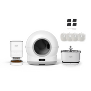 Akıllı Kameralı Kedi Tuvaleti, Mama Kabı ve Kablosuz Su Pınarı 4'lü Pet Ürünleri Seti
