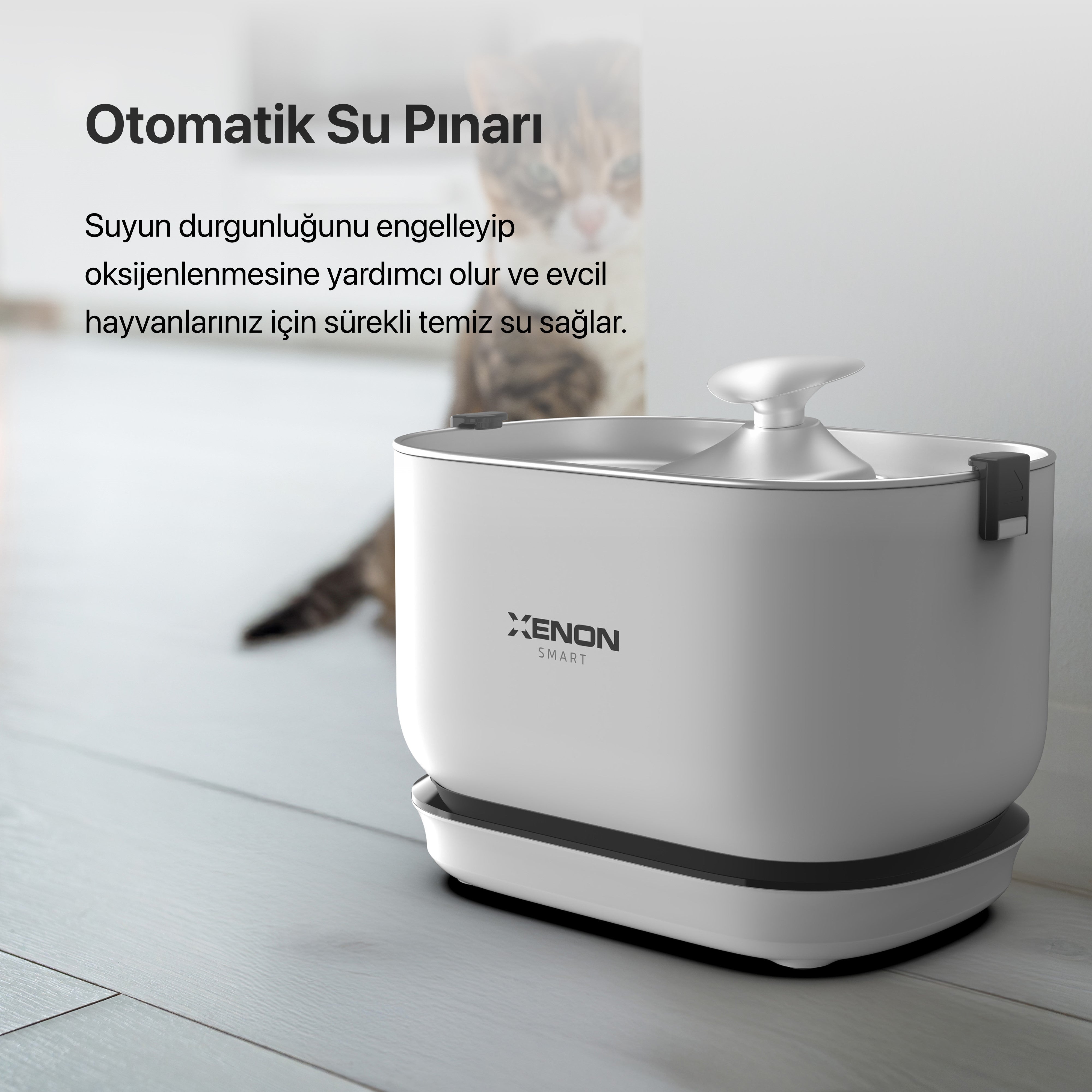 Akıllı Kedi Tuvaleti, Mama Kabı ve Bataryalı Su Pınarı 4'lü Pet Seti