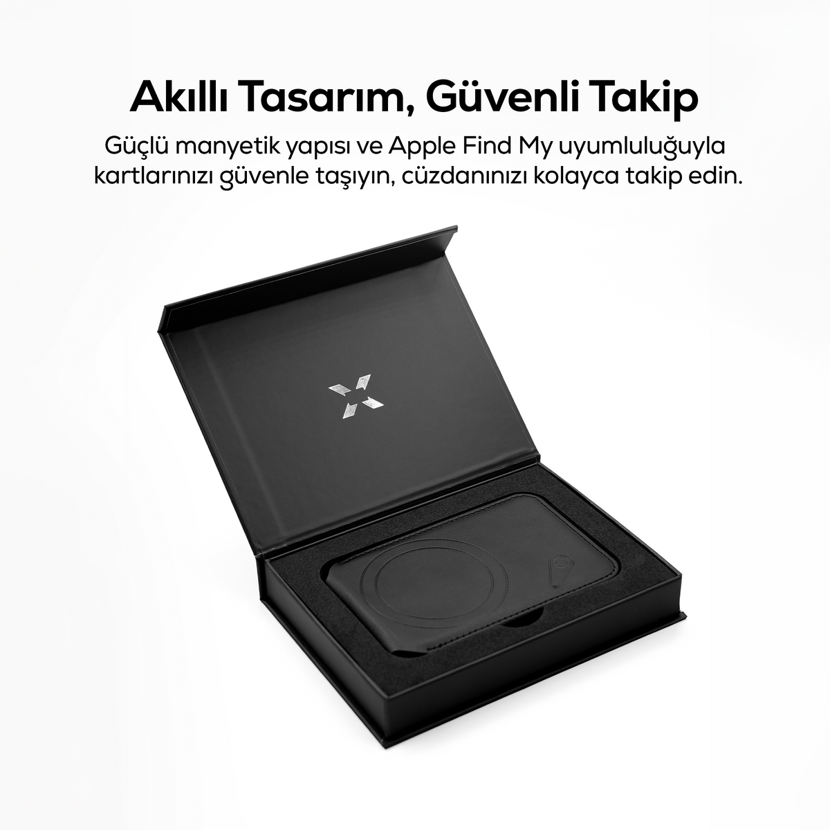 Akıllı MagSafe Cüzdan | Find My Desteği, Manyetik Standlı, Takip Edilebilir Cüzdan (X6608)